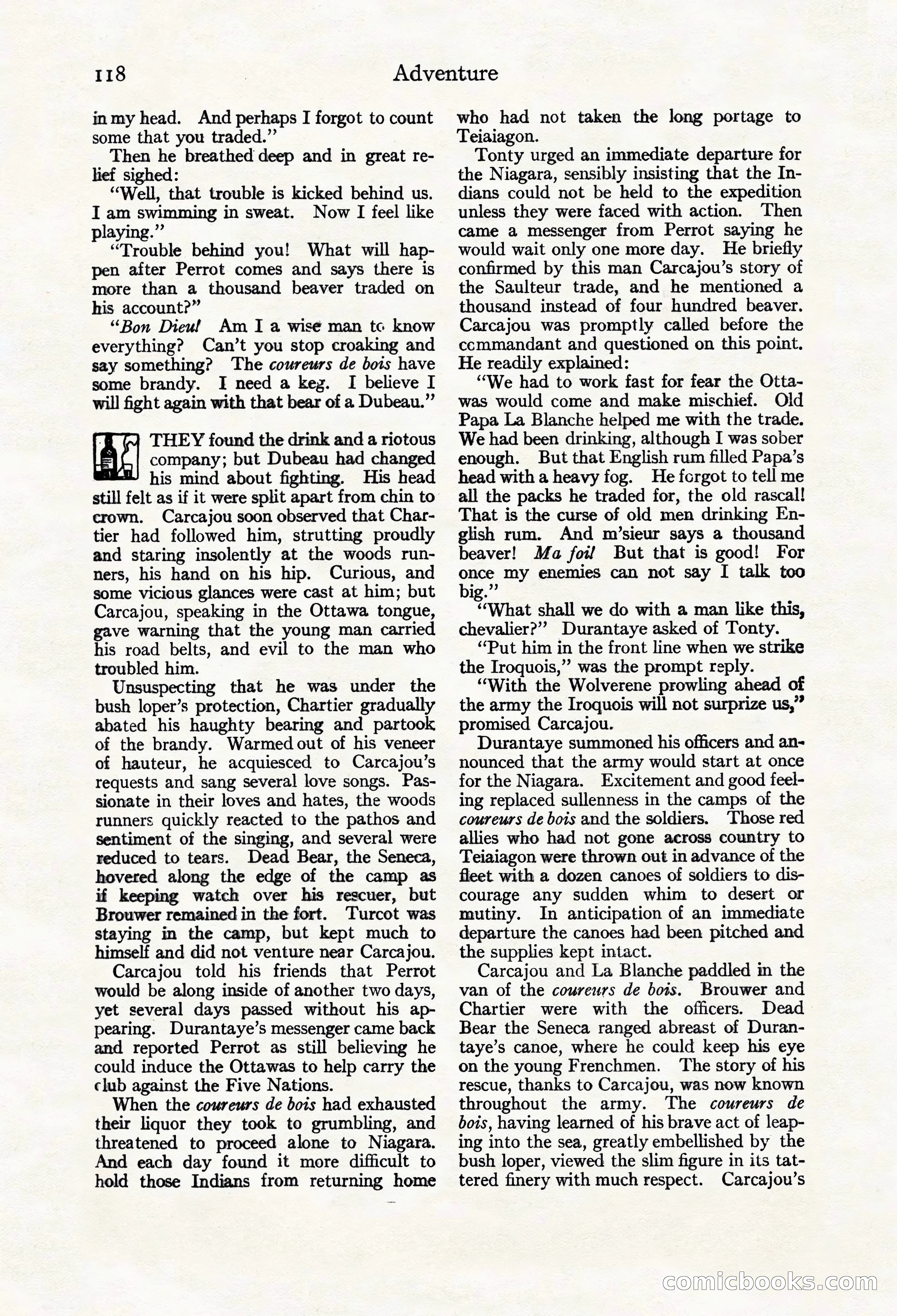 Adventure Magazine Cover, March 20, 1925 — page 136 of 212