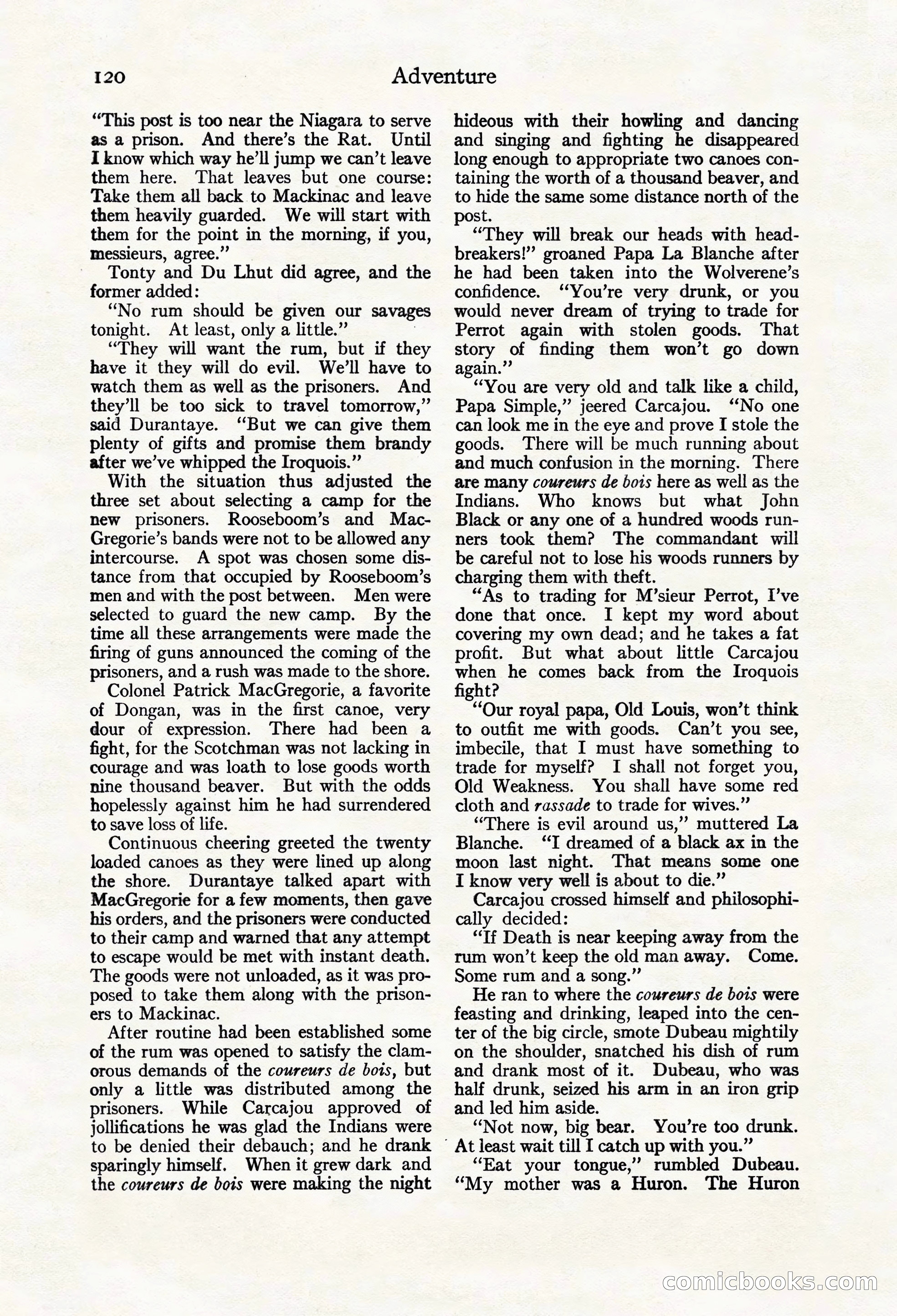 Adventure Magazine Cover, March 20, 1925 — page 138 of 212