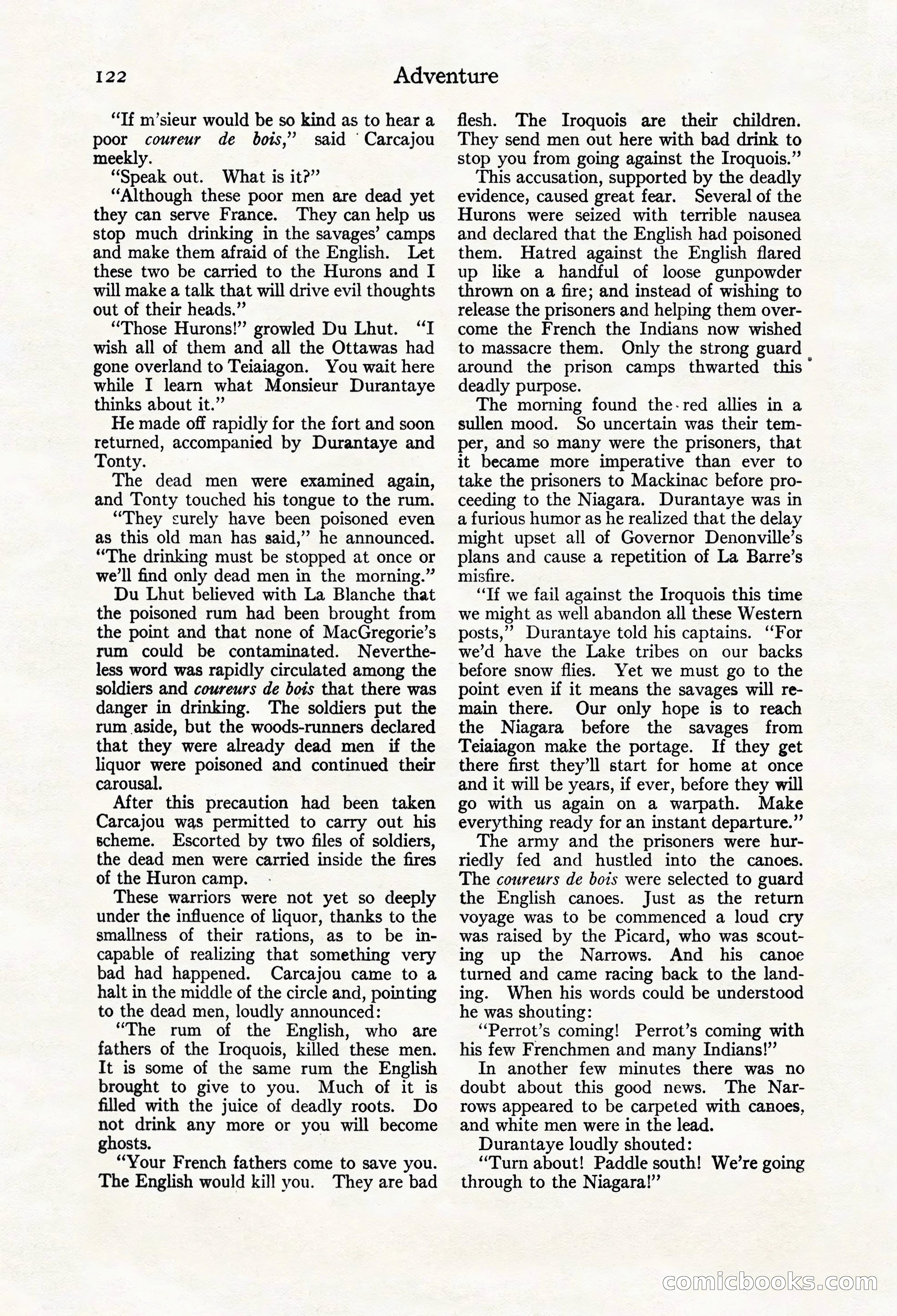 Adventure Magazine Cover, March 20, 1925 — page 140 of 212