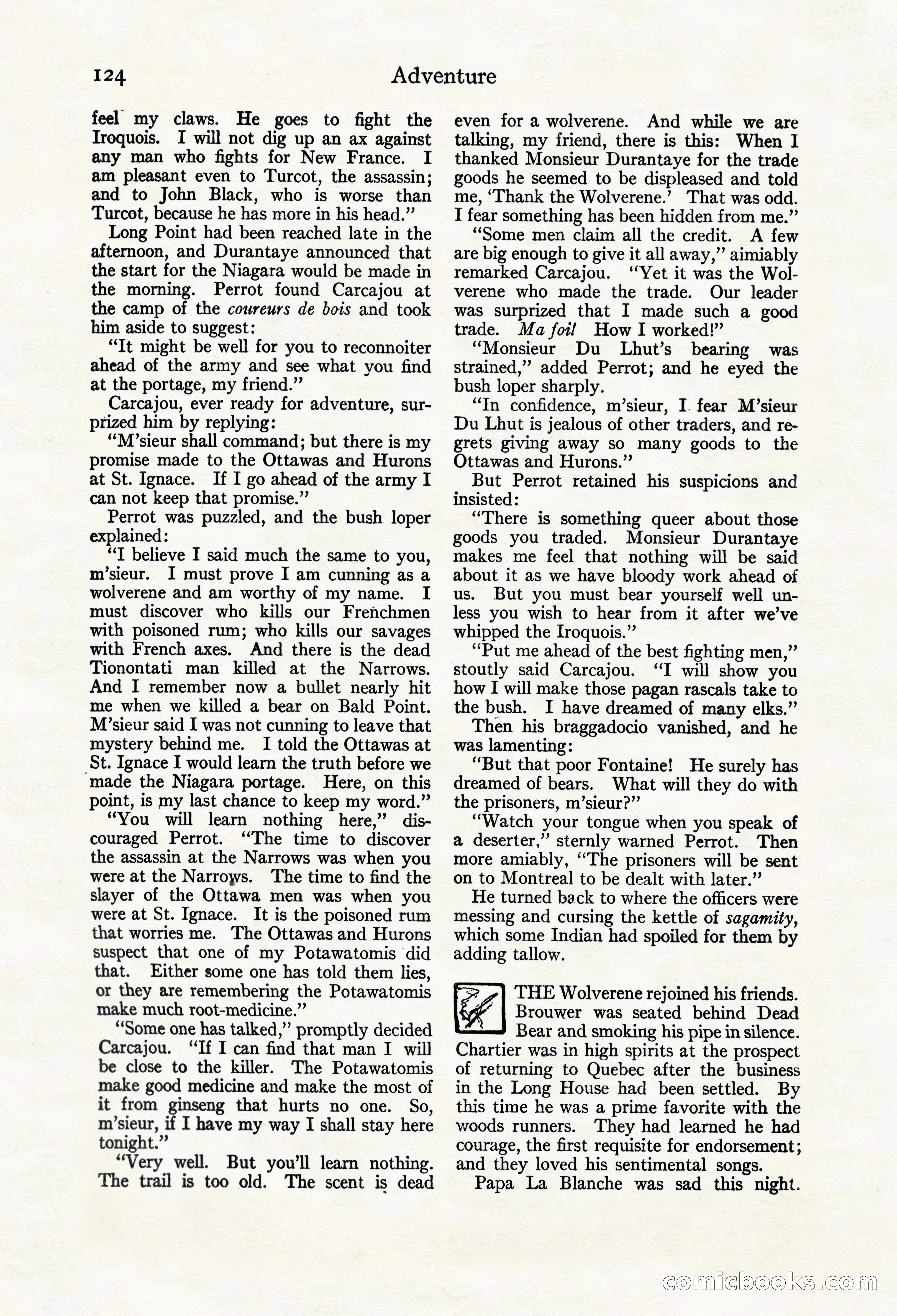 Adventure Magazine Cover, March 20, 1925 — page 142 of 212