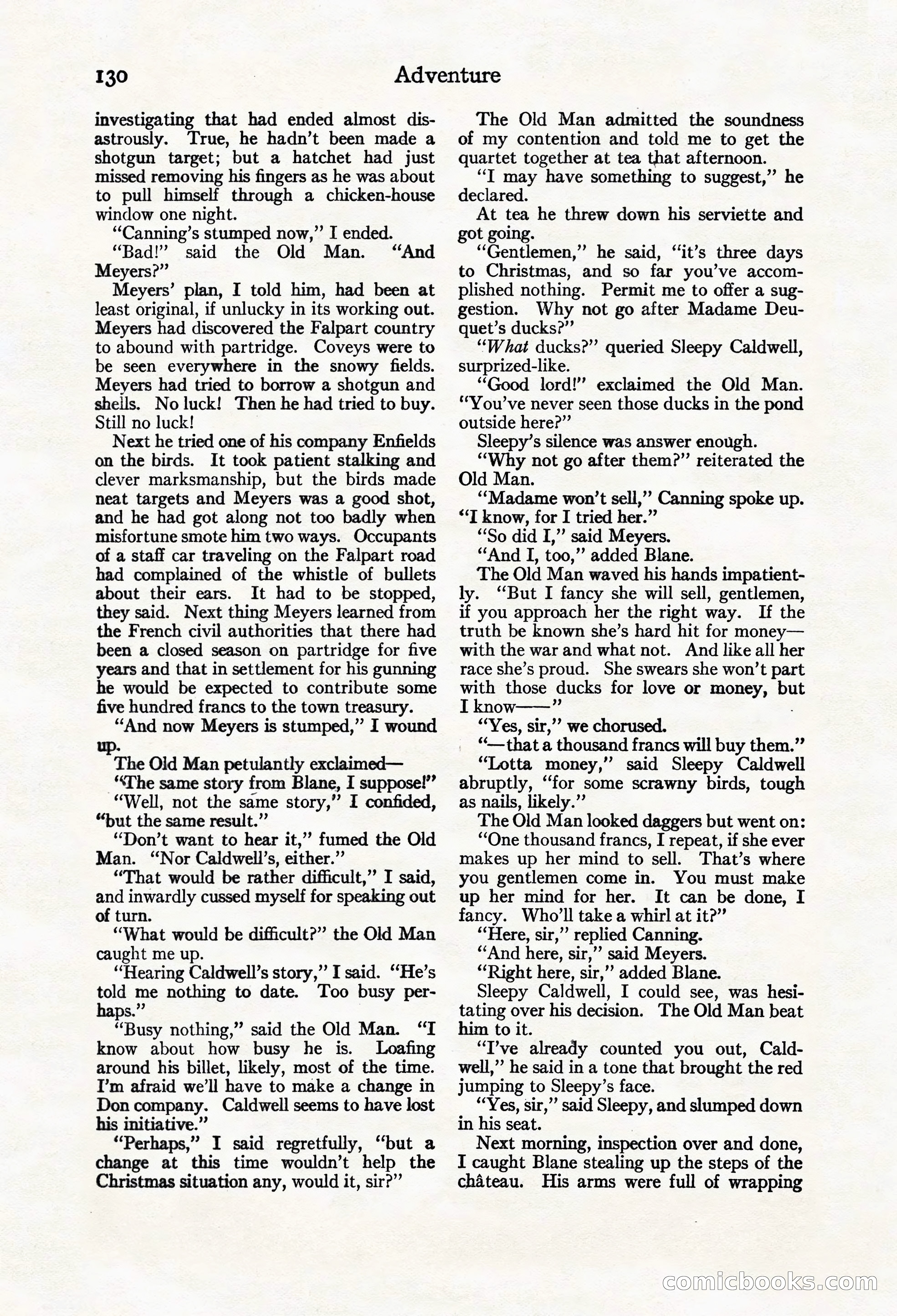 Adventure Magazine Cover, March 20, 1925 — page 148 of 212