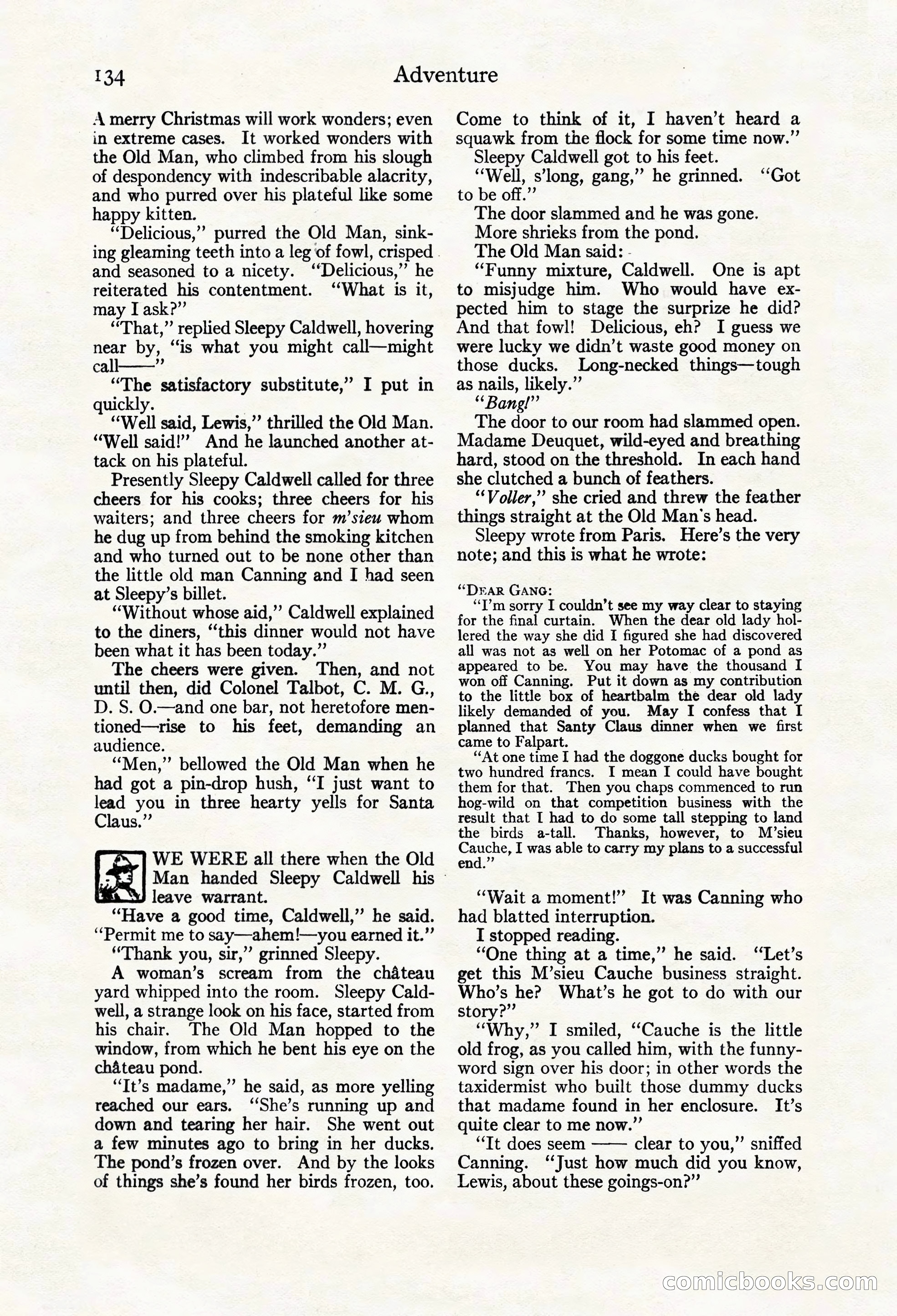Adventure Magazine Cover, March 20, 1925 — page 152 of 212