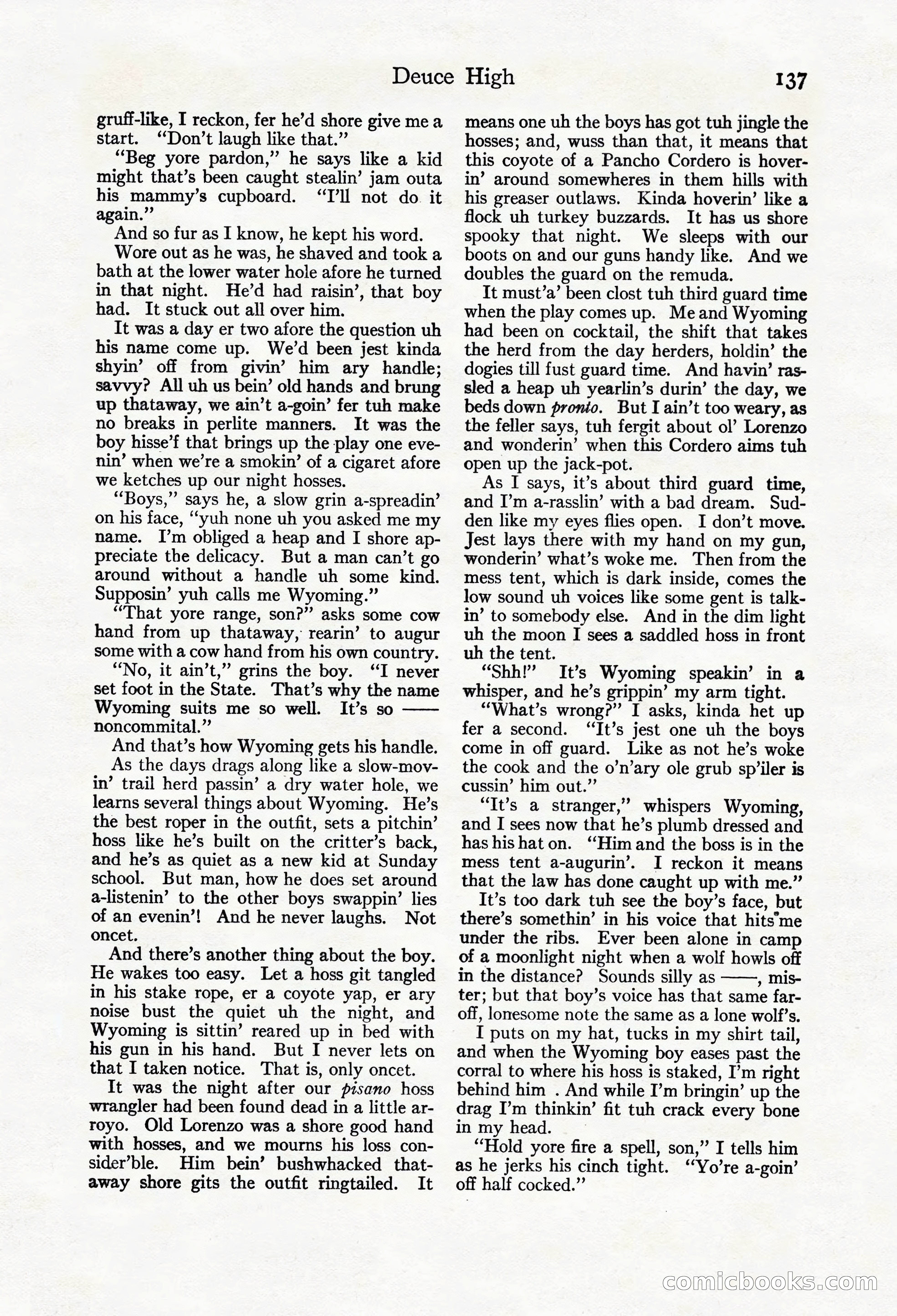 Adventure Magazine Cover, March 20, 1925 — page 155 of 212