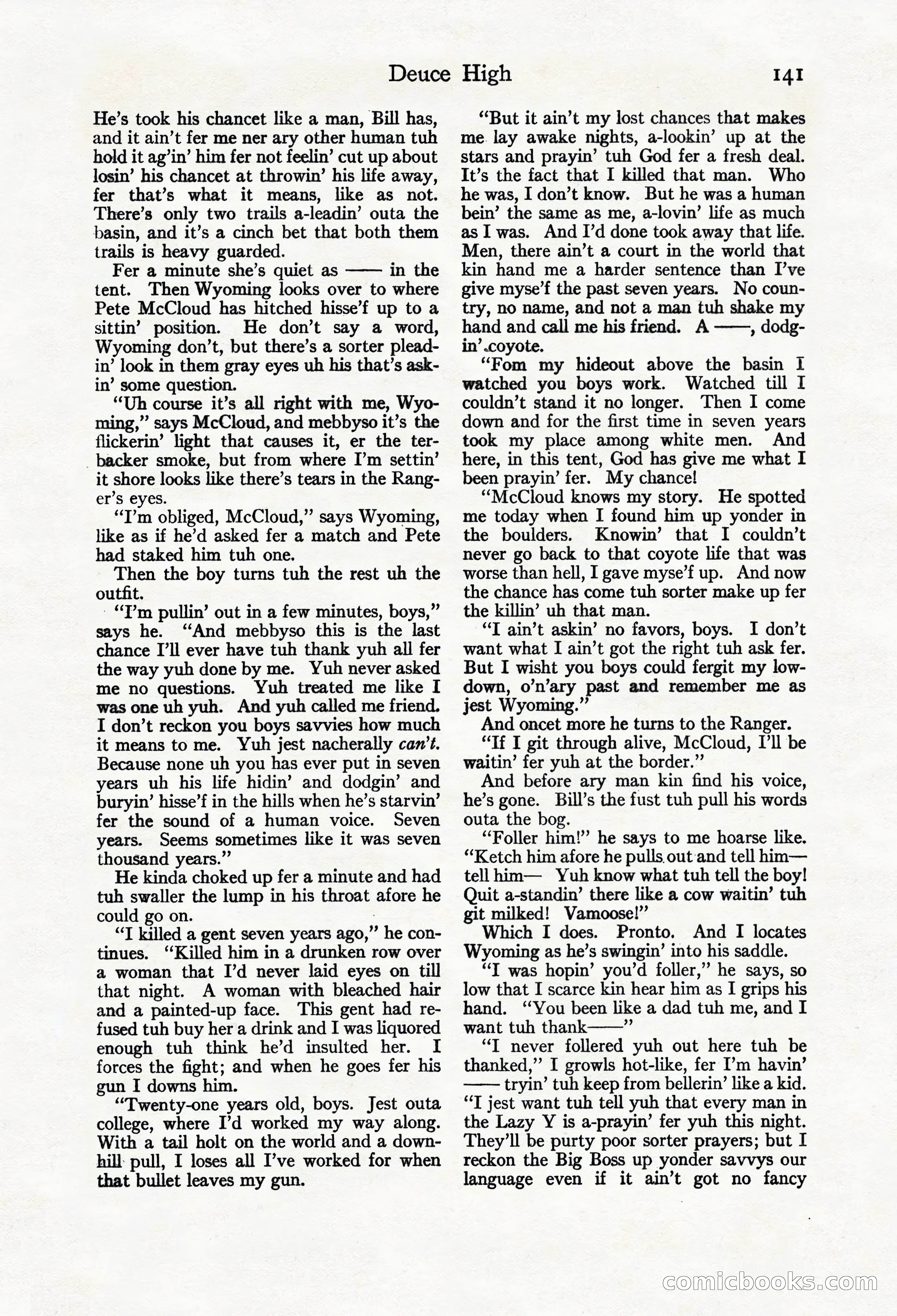 Adventure Magazine Cover, March 20, 1925 — page 159 of 212