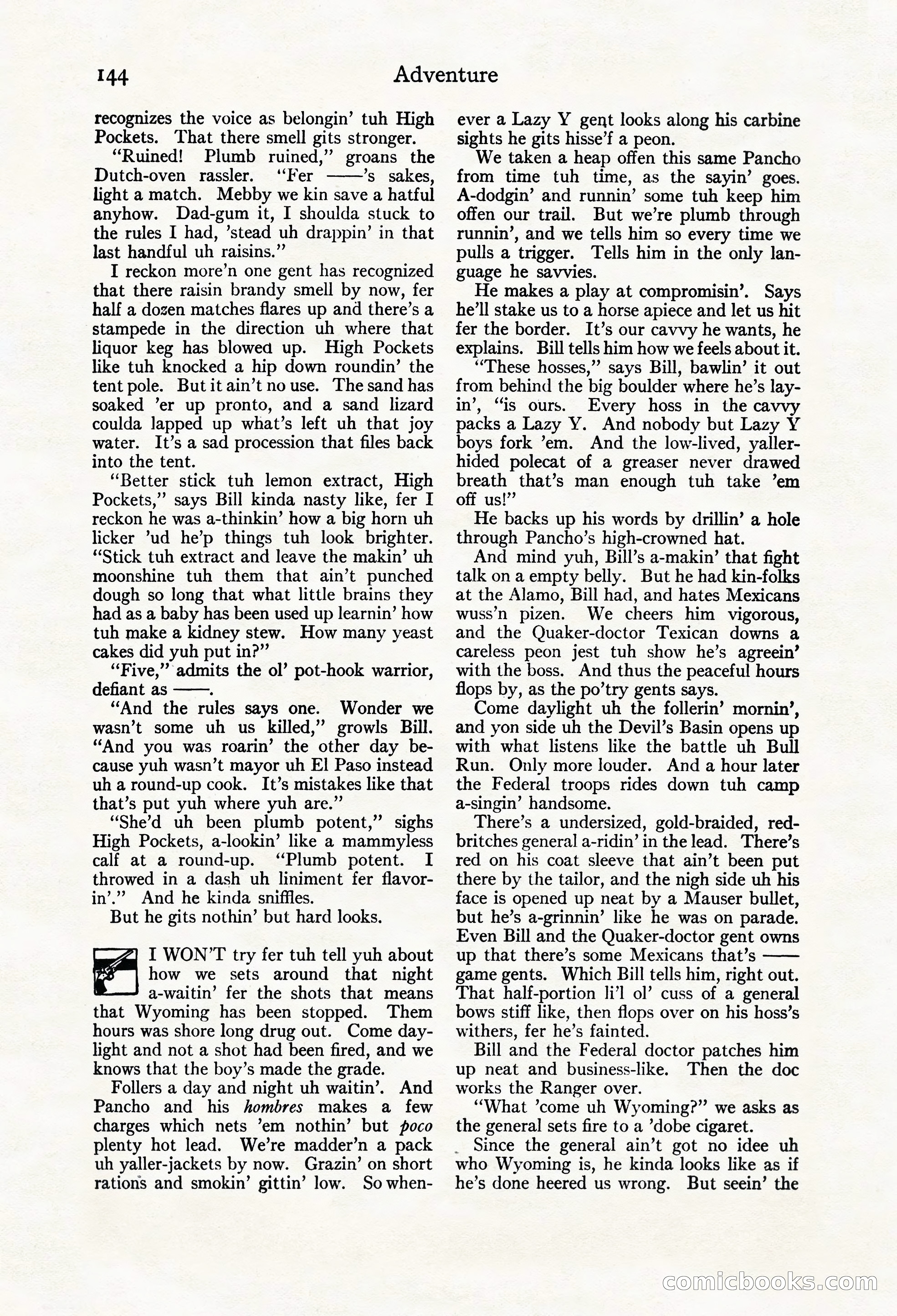 Adventure Magazine Cover, March 20, 1925 — page 162 of 212