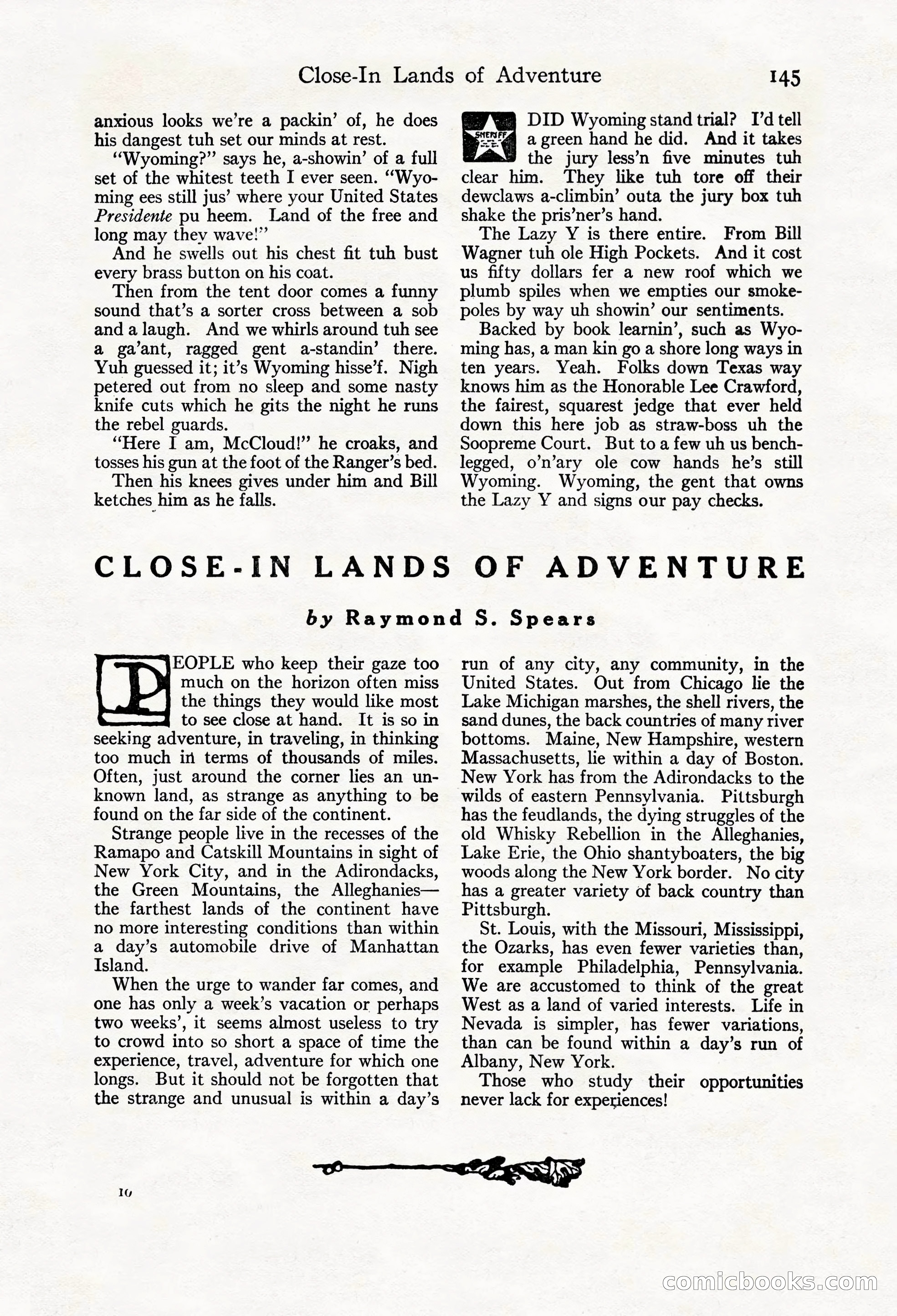 Adventure Magazine Cover, March 20, 1925 — page 163 of 212