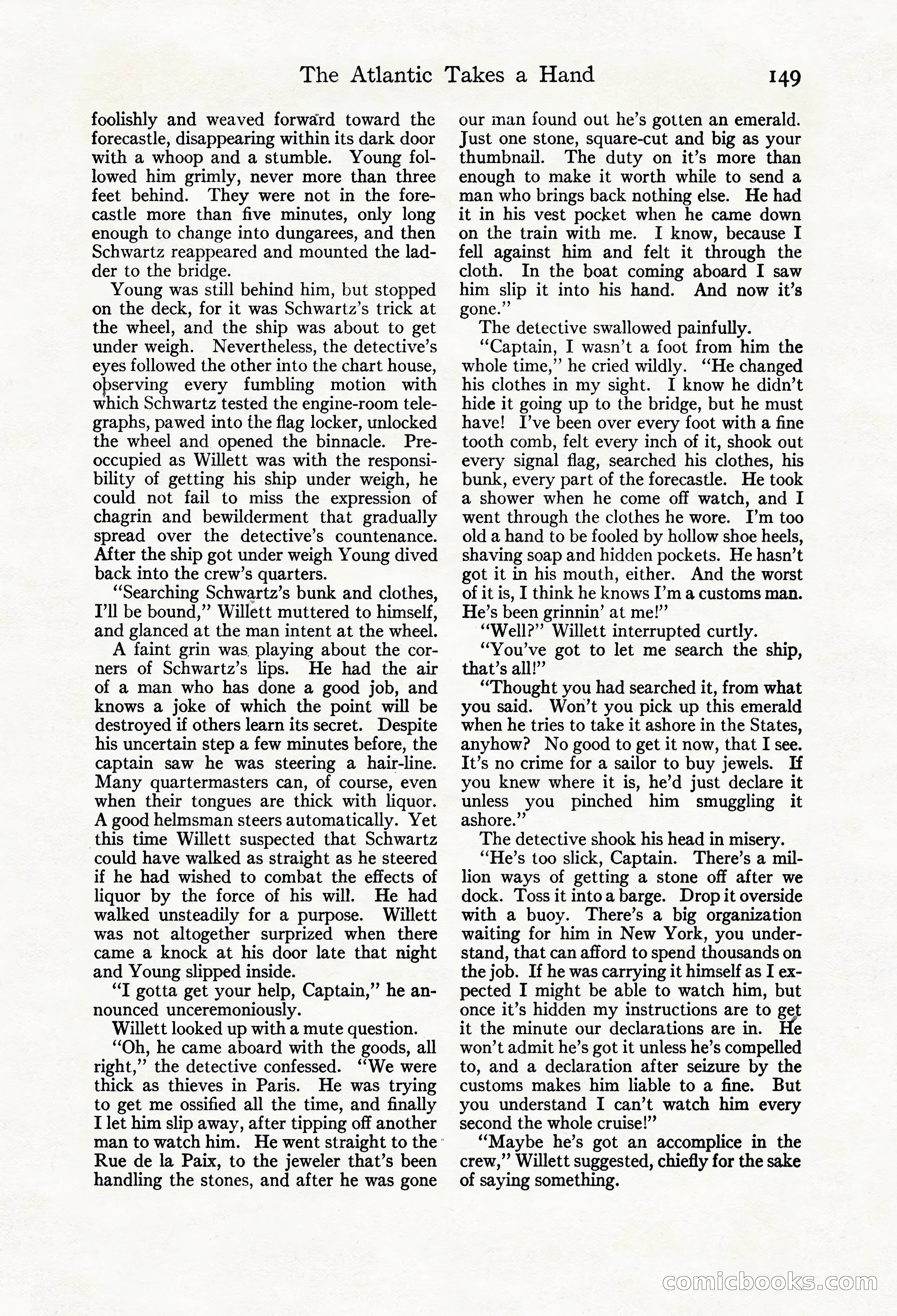 Adventure Magazine Cover, March 20, 1925 — page 167 of 212