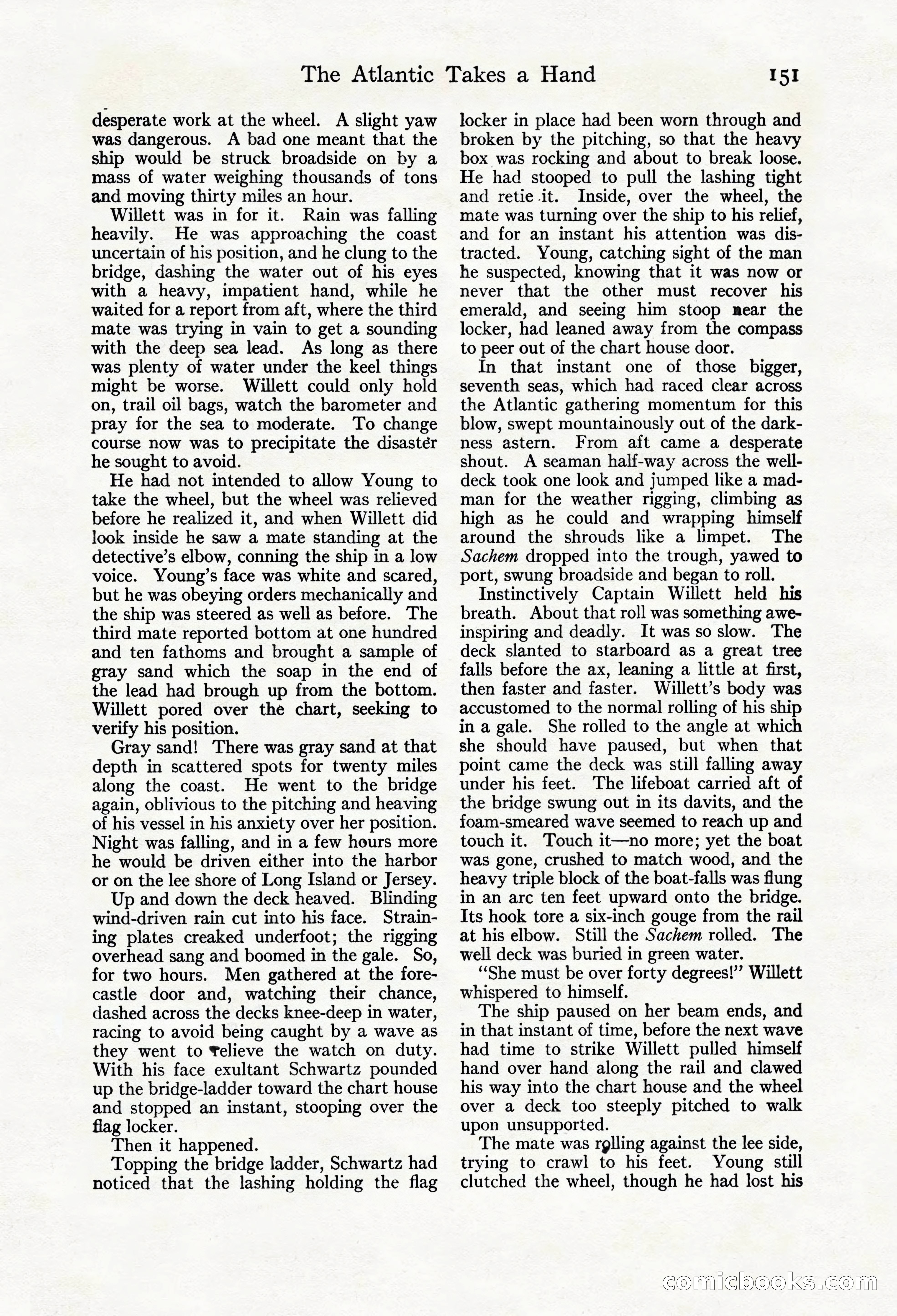 Adventure Magazine Cover, March 20, 1925 — page 169 of 212
