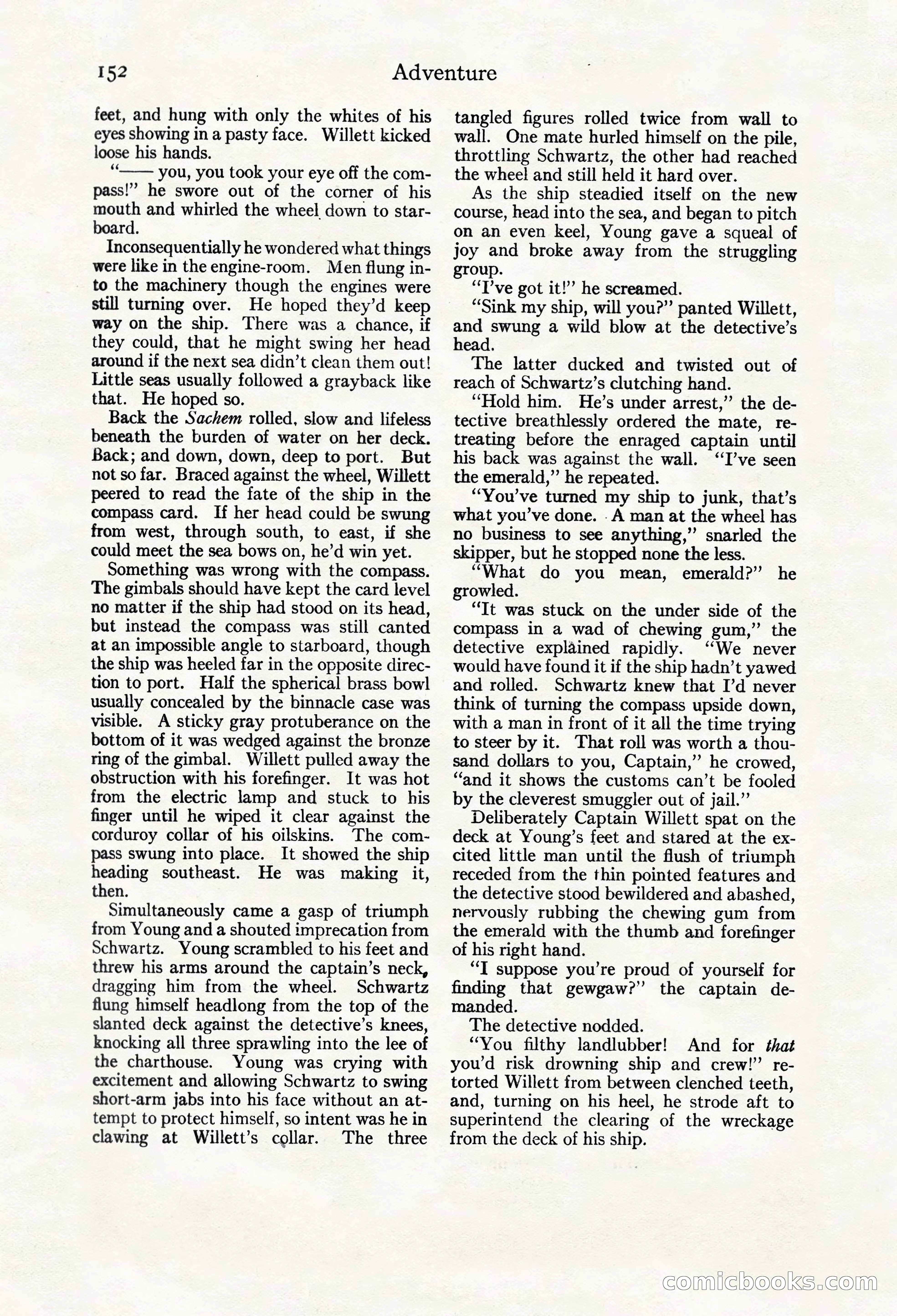 Adventure Magazine Cover, March 20, 1925 — page 170 of 212