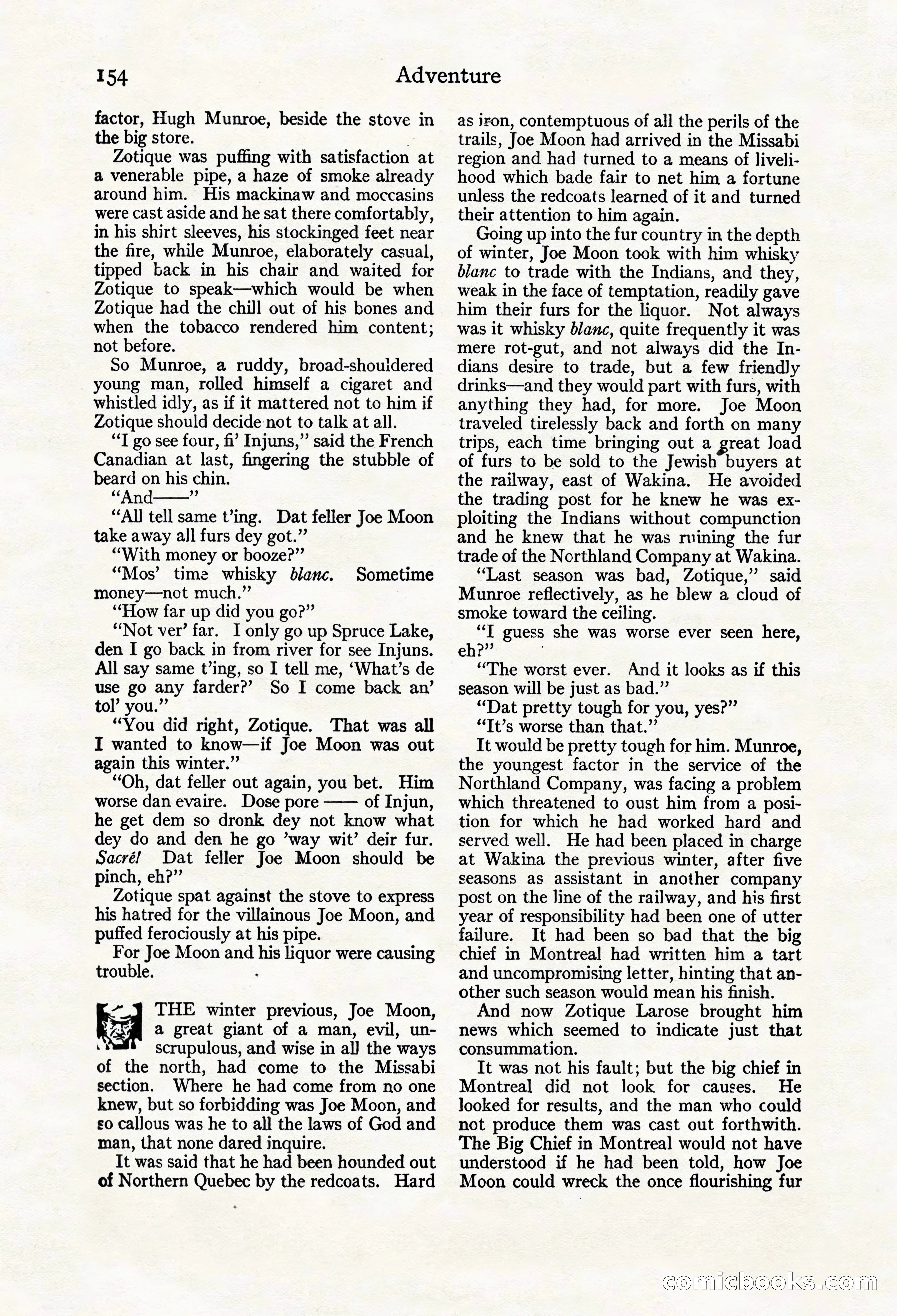 Adventure Magazine Cover, March 20, 1925 — page 172 of 212