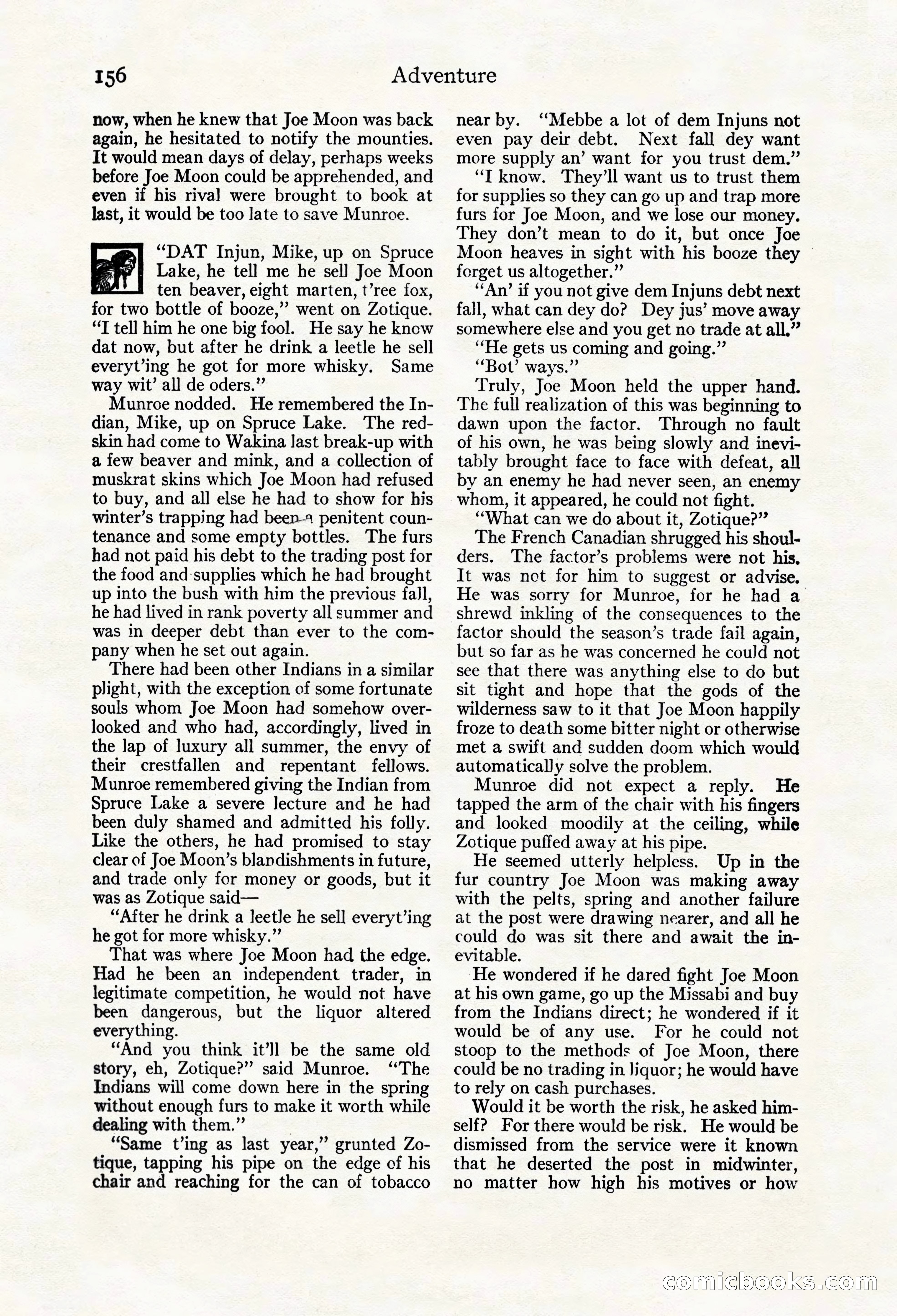 Adventure Magazine Cover, March 20, 1925 — page 174 of 212