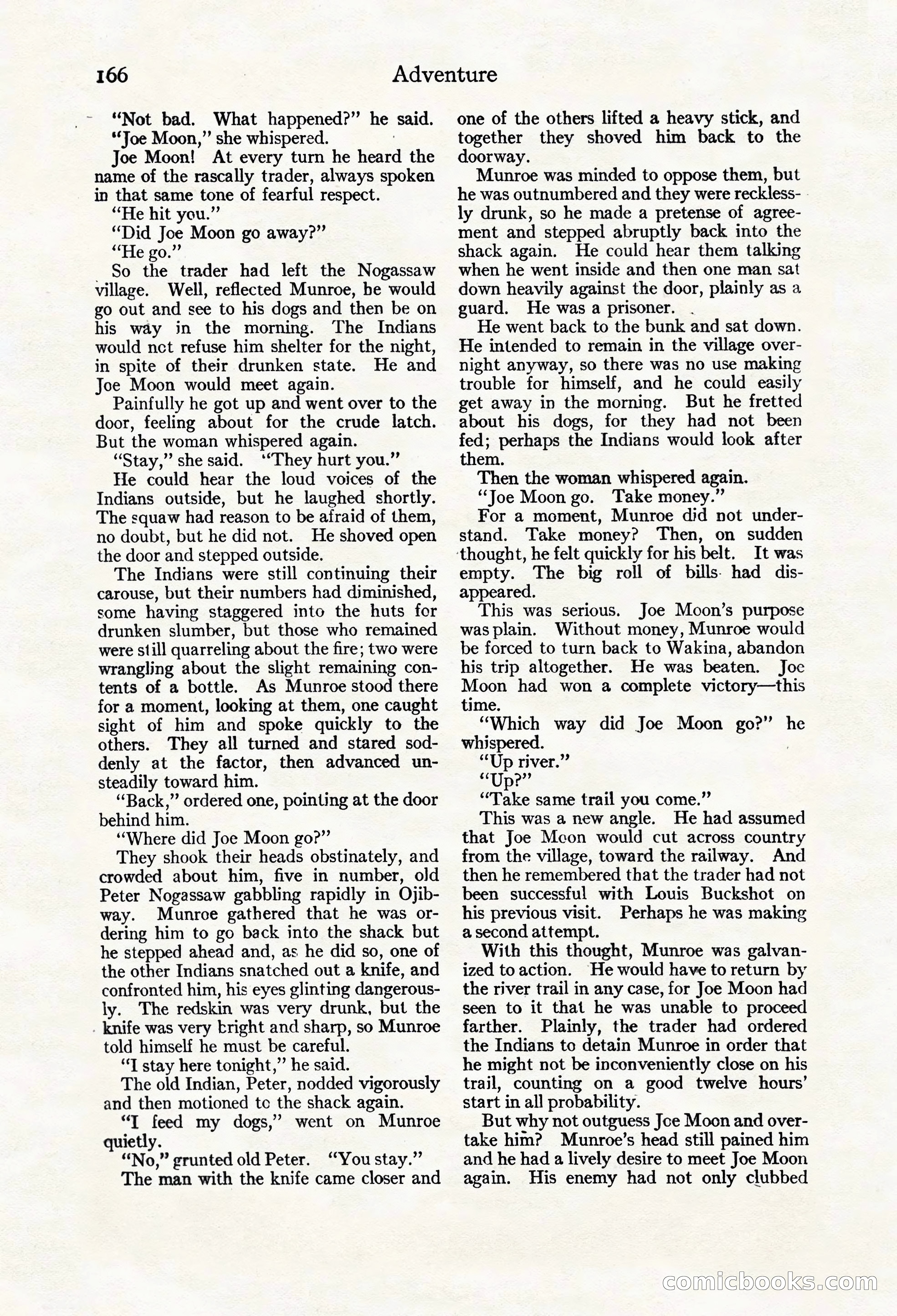 Adventure Magazine Cover, March 20, 1925 — page 184 of 212