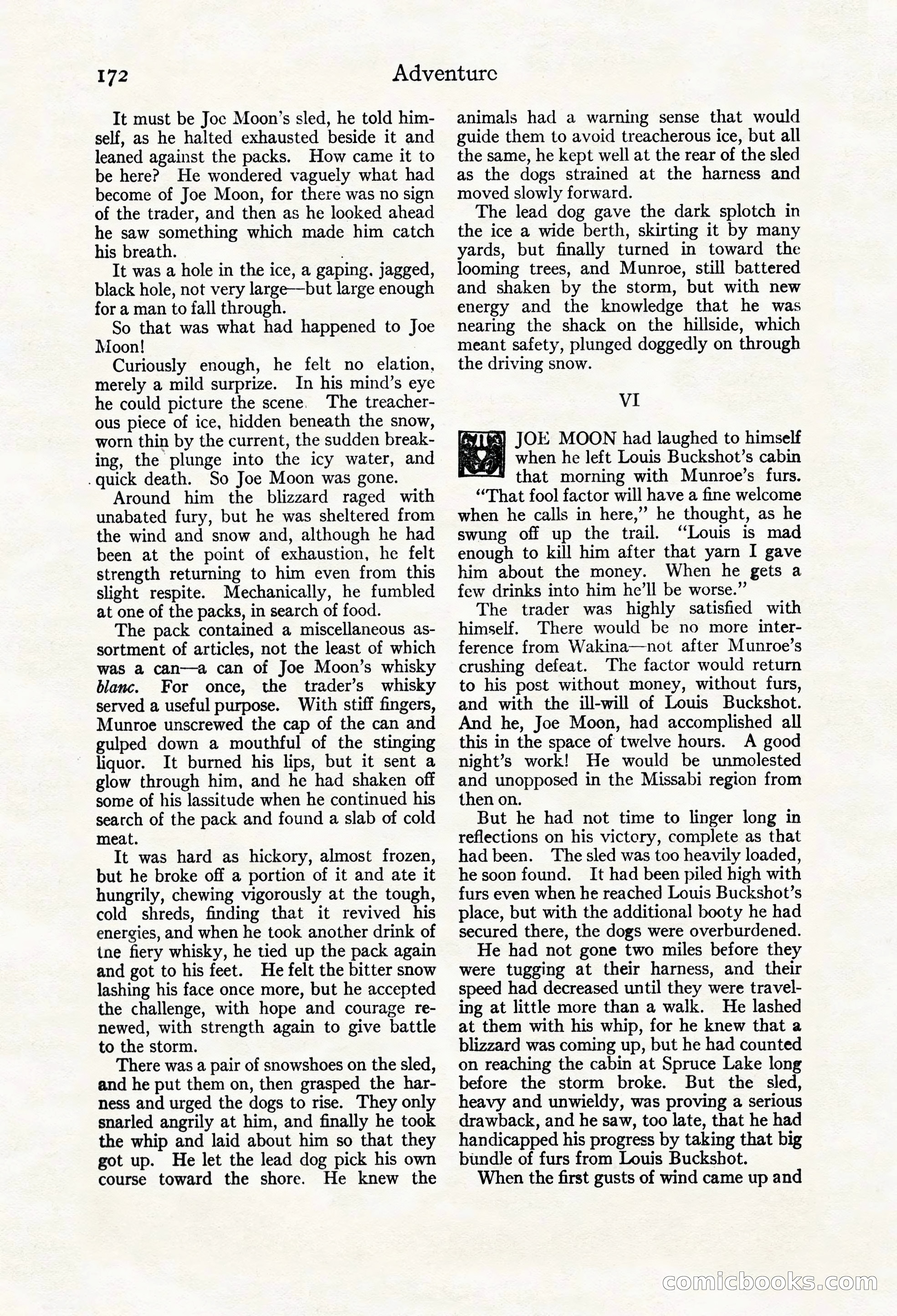 Adventure Magazine Cover, March 20, 1925 — page 190 of 212