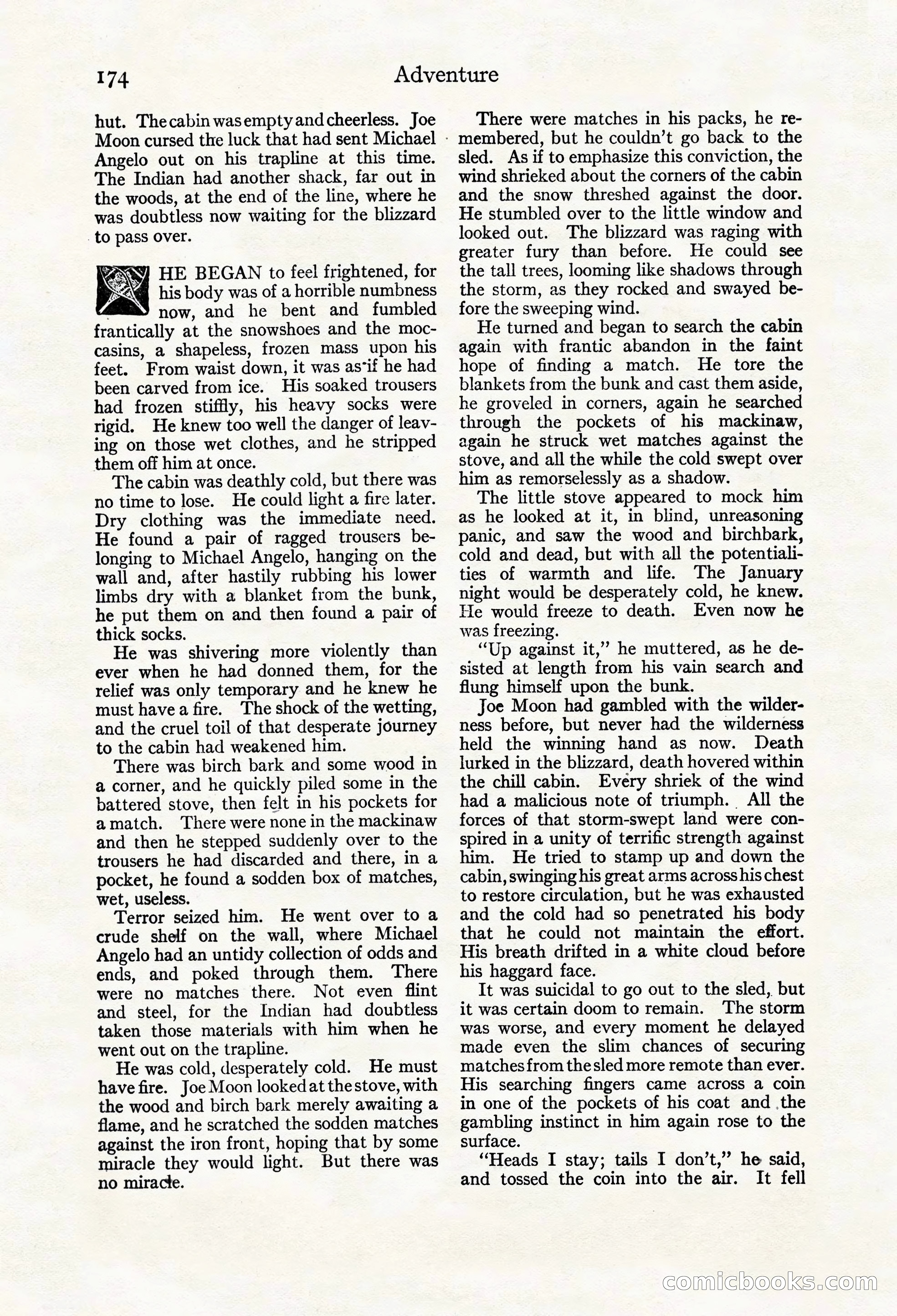 Adventure Magazine Cover, March 20, 1925 — page 192 of 212