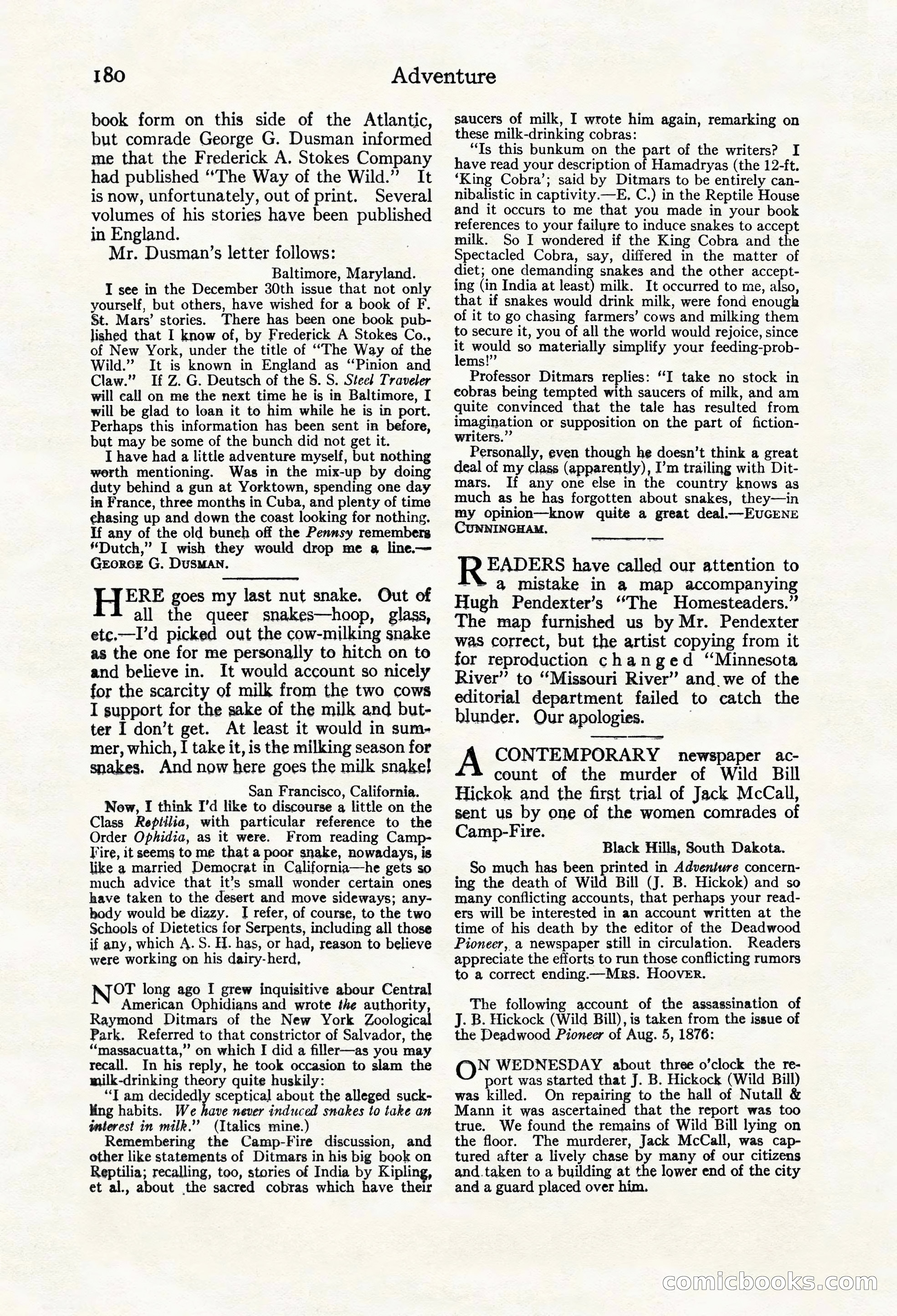 Adventure Magazine Cover, March 20, 1925 — page 198 of 212