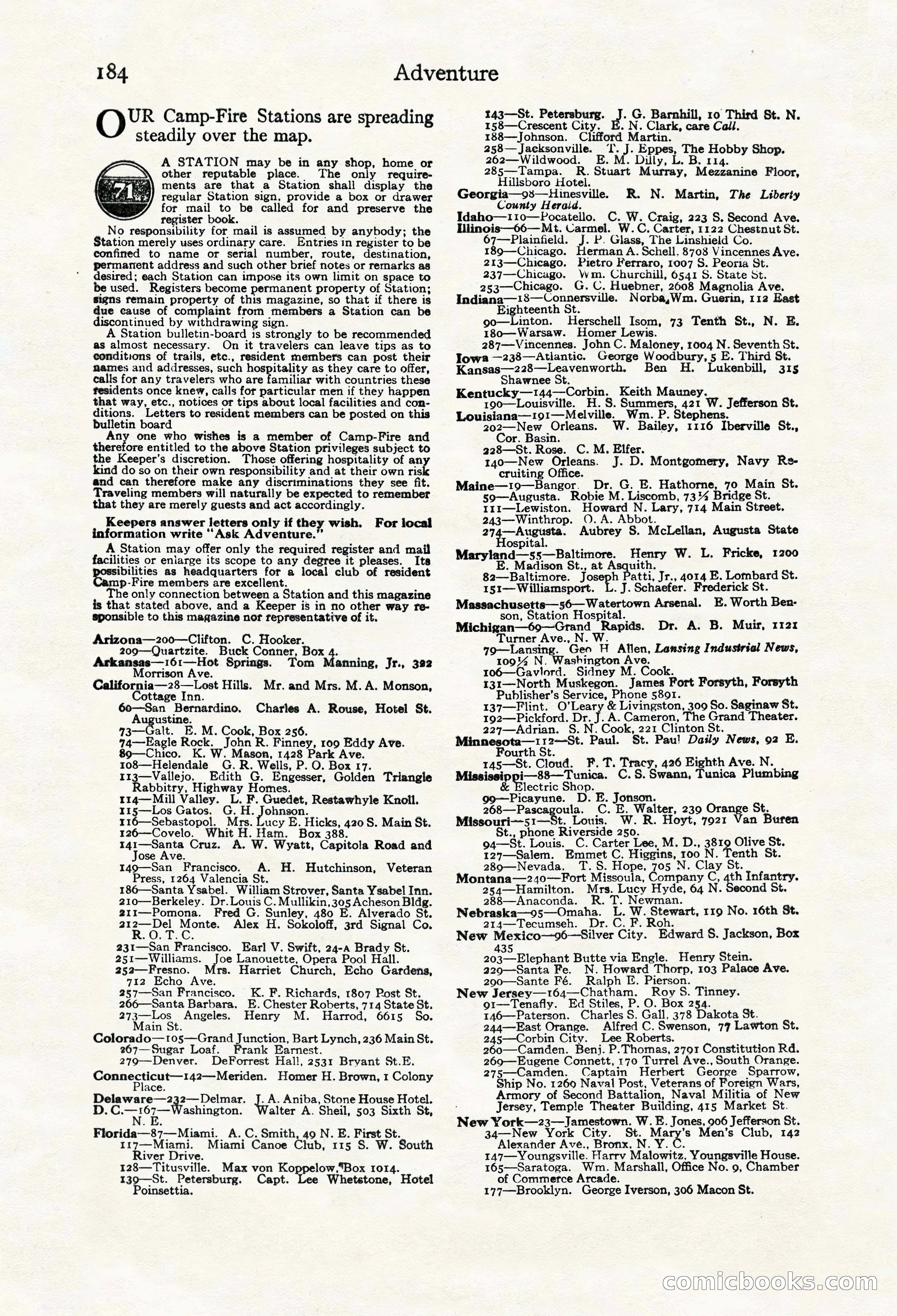 Adventure Magazine Cover, March 20, 1925 — page 202 of 212