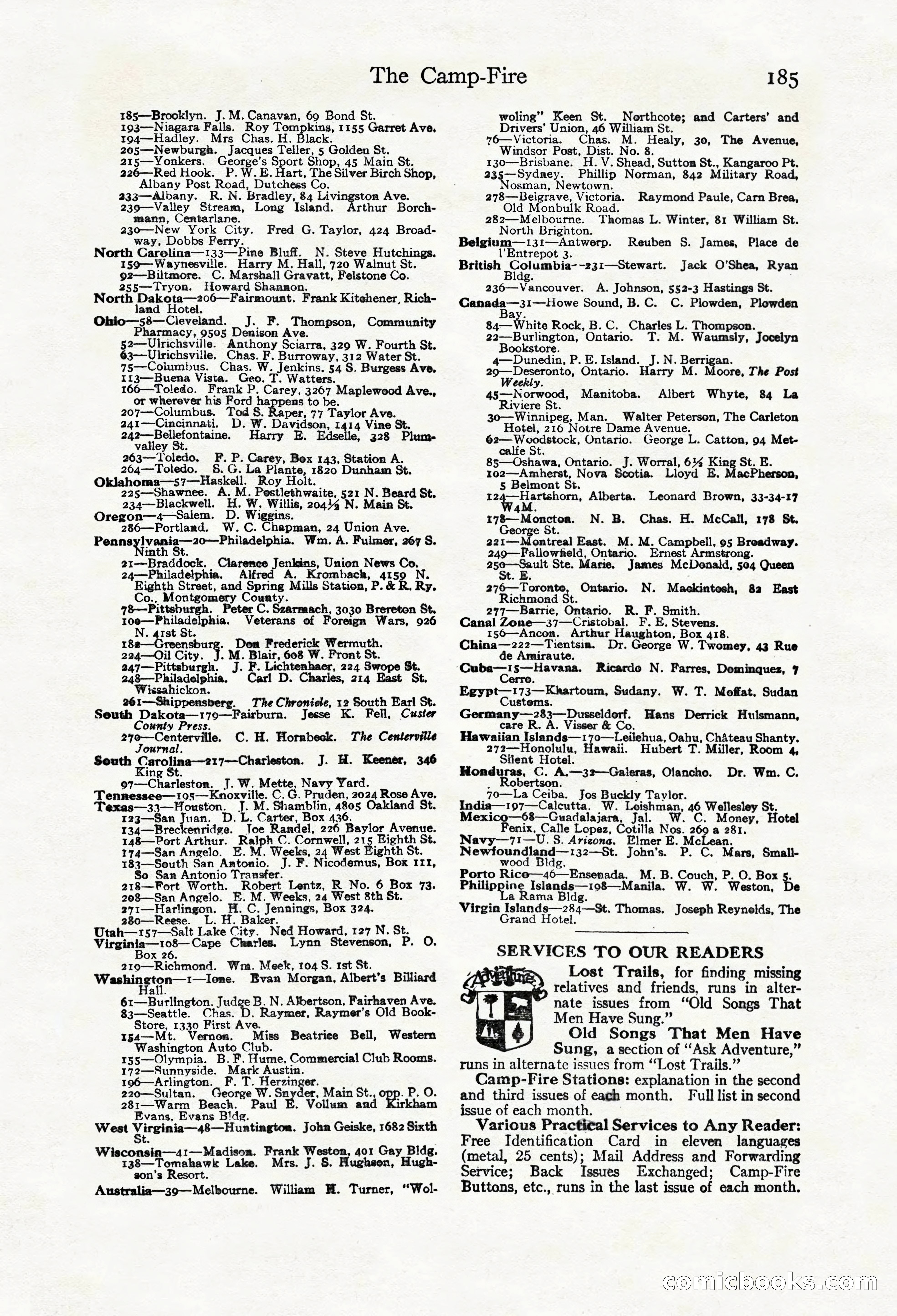 Adventure Magazine Cover, March 20, 1925 — page 203 of 212