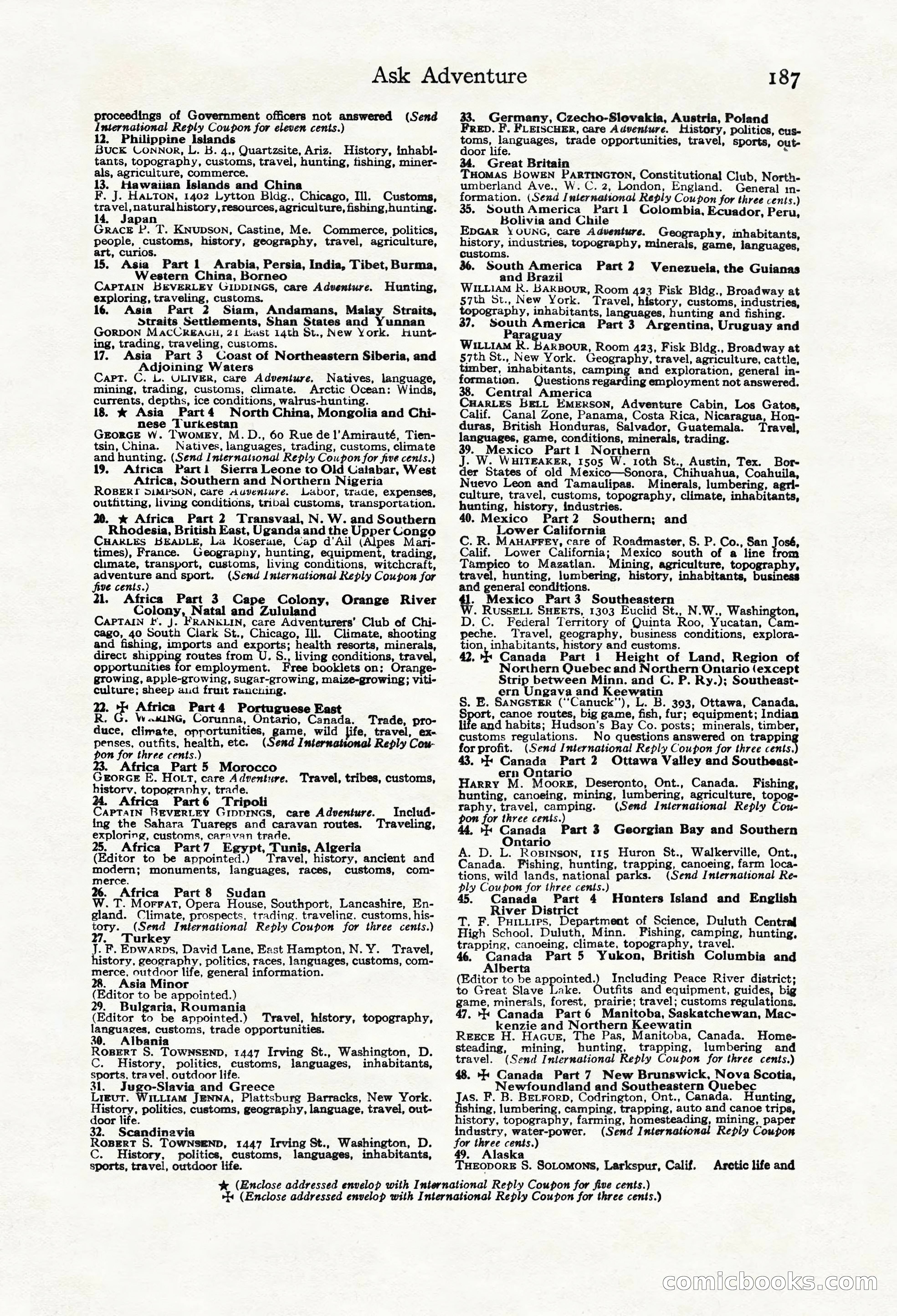 Adventure Magazine Cover, March 20, 1925 — page 205 of 212