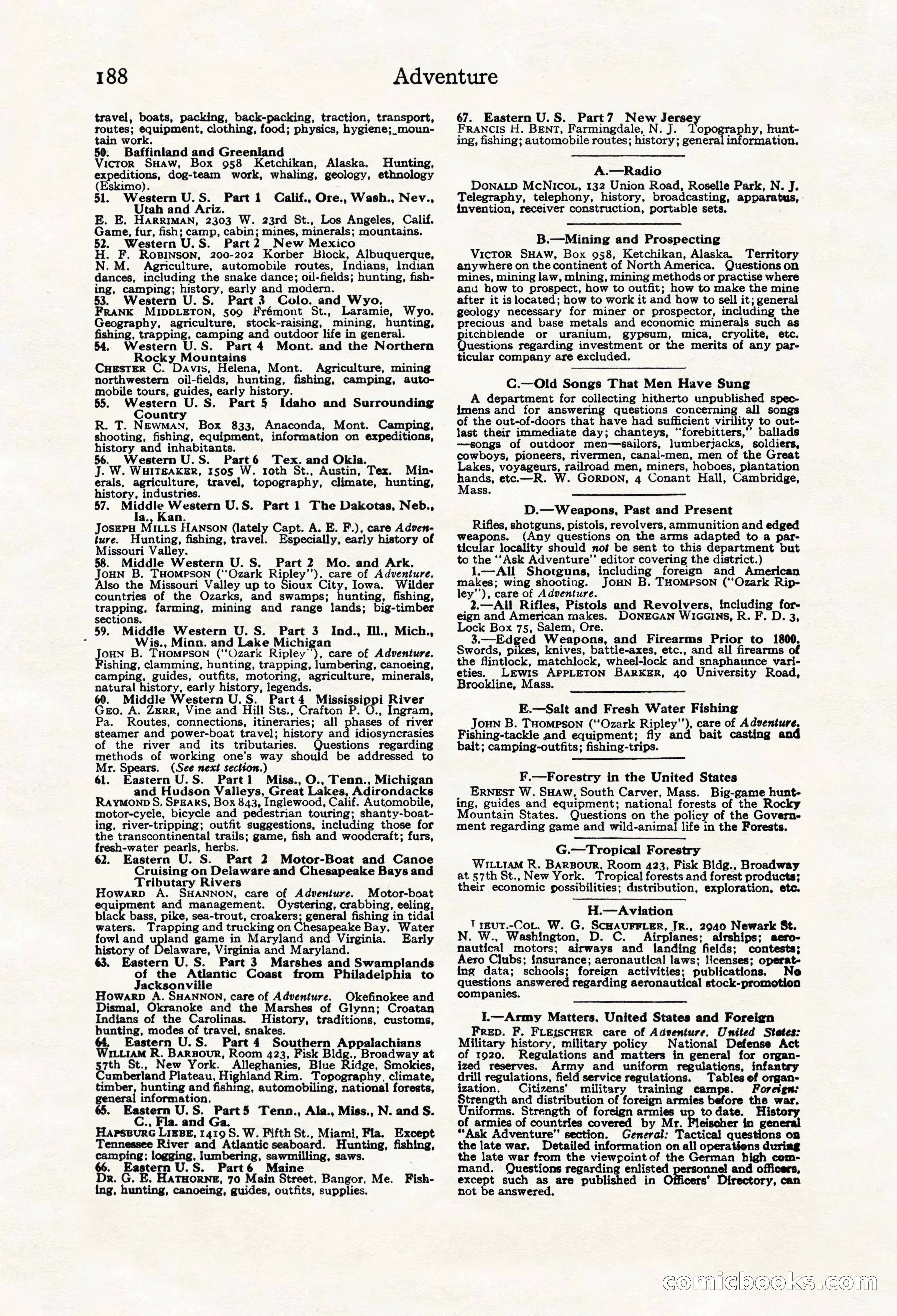 Adventure Magazine Cover, March 20, 1925 — page 206 of 212