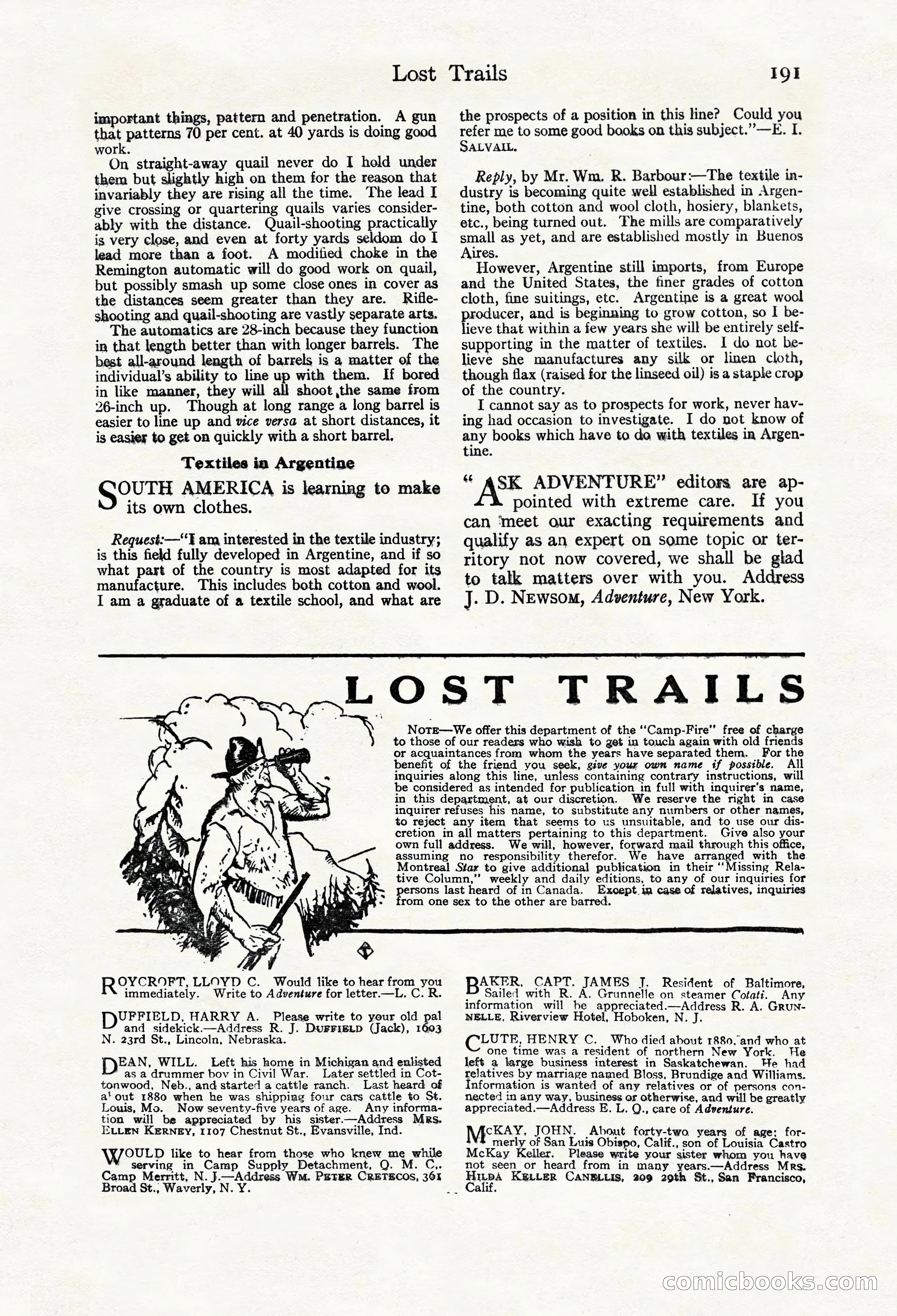 Adventure Magazine Cover, March 20, 1925 — page 209 of 212