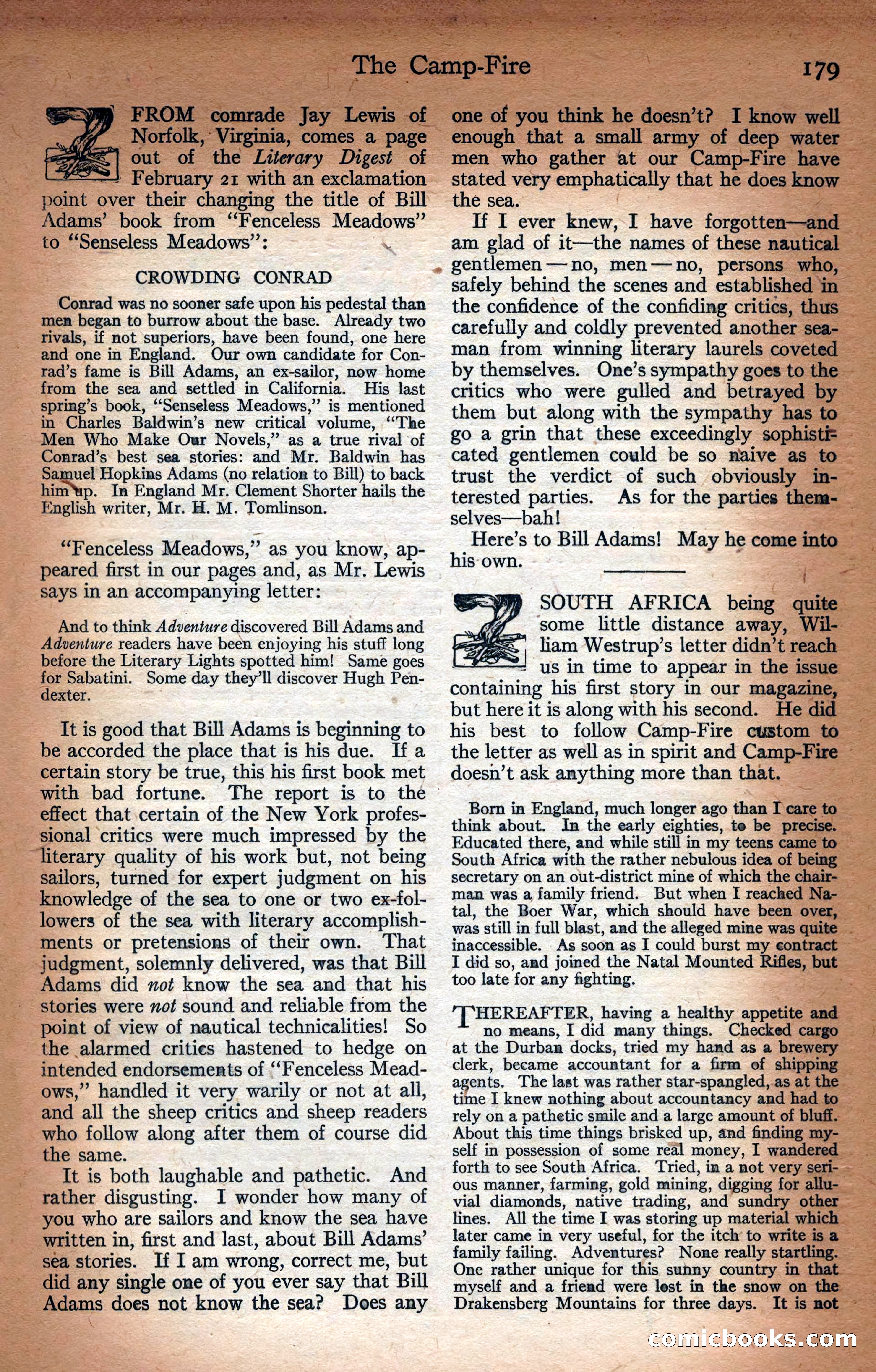 Adventure Magazine Cover — page 181 of 196