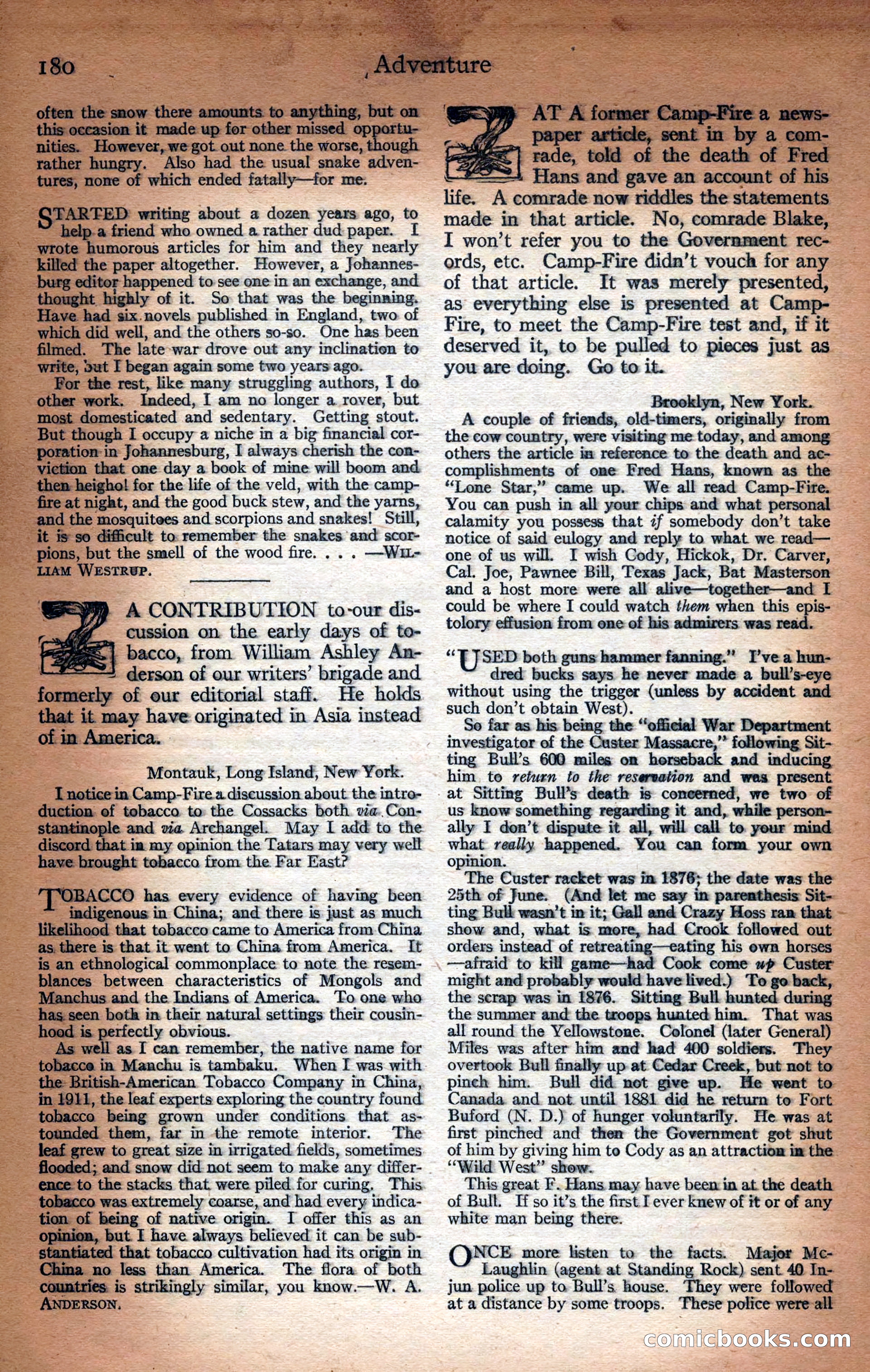Adventure Magazine Cover — page 182 of 196