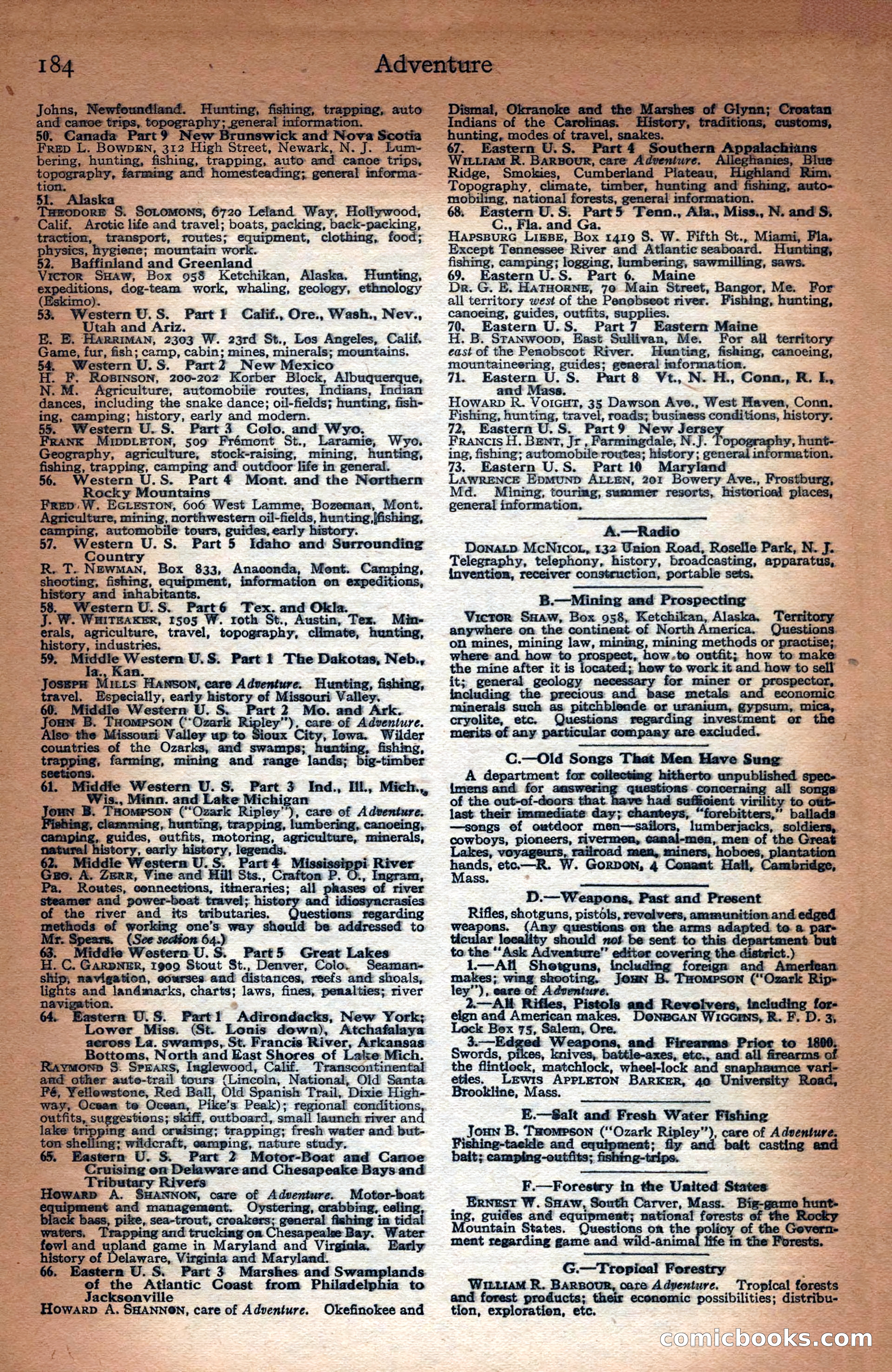 Adventure Magazine Cover — page 186 of 196