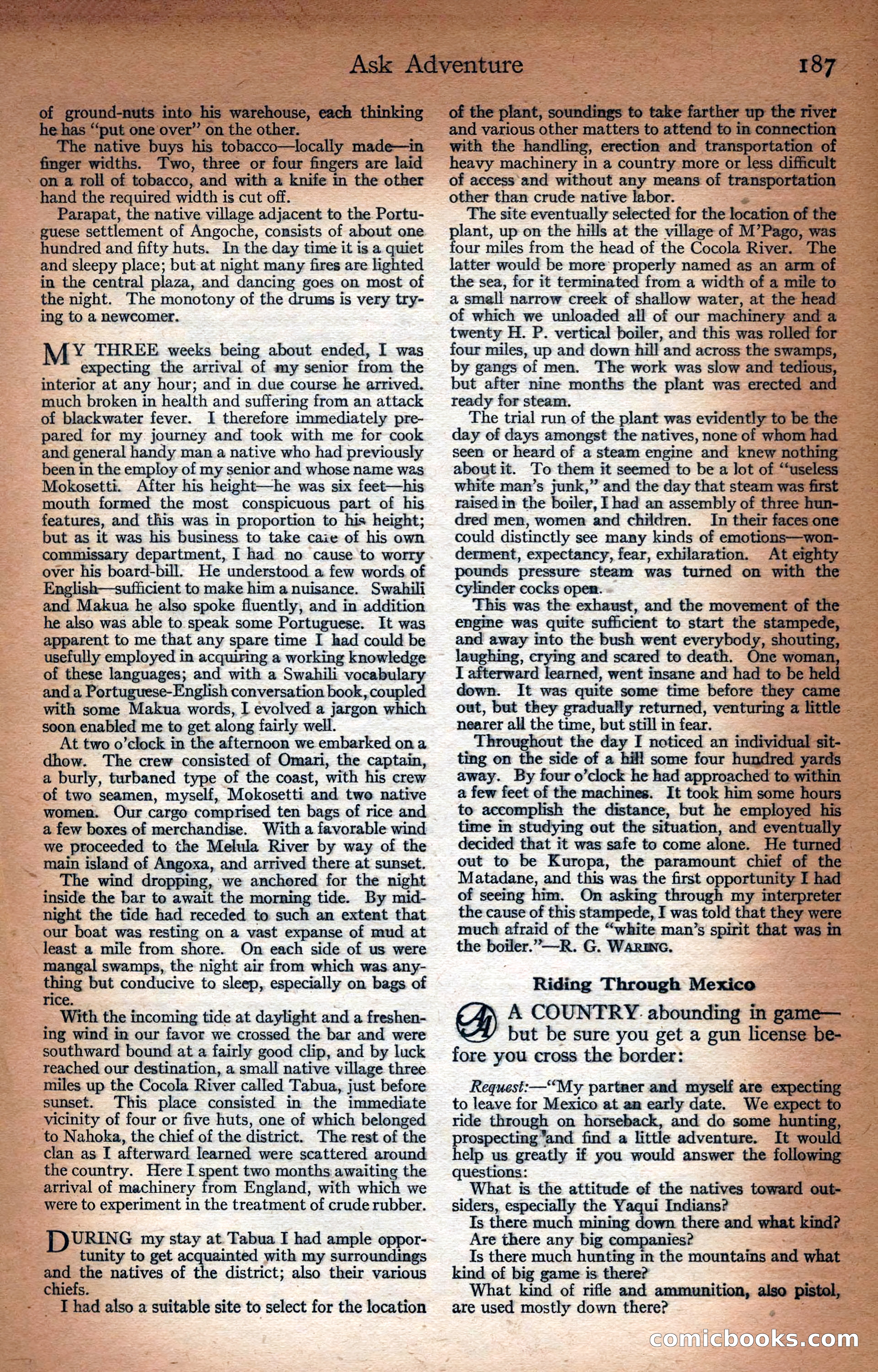 Adventure Magazine Cover — page 189 of 196
