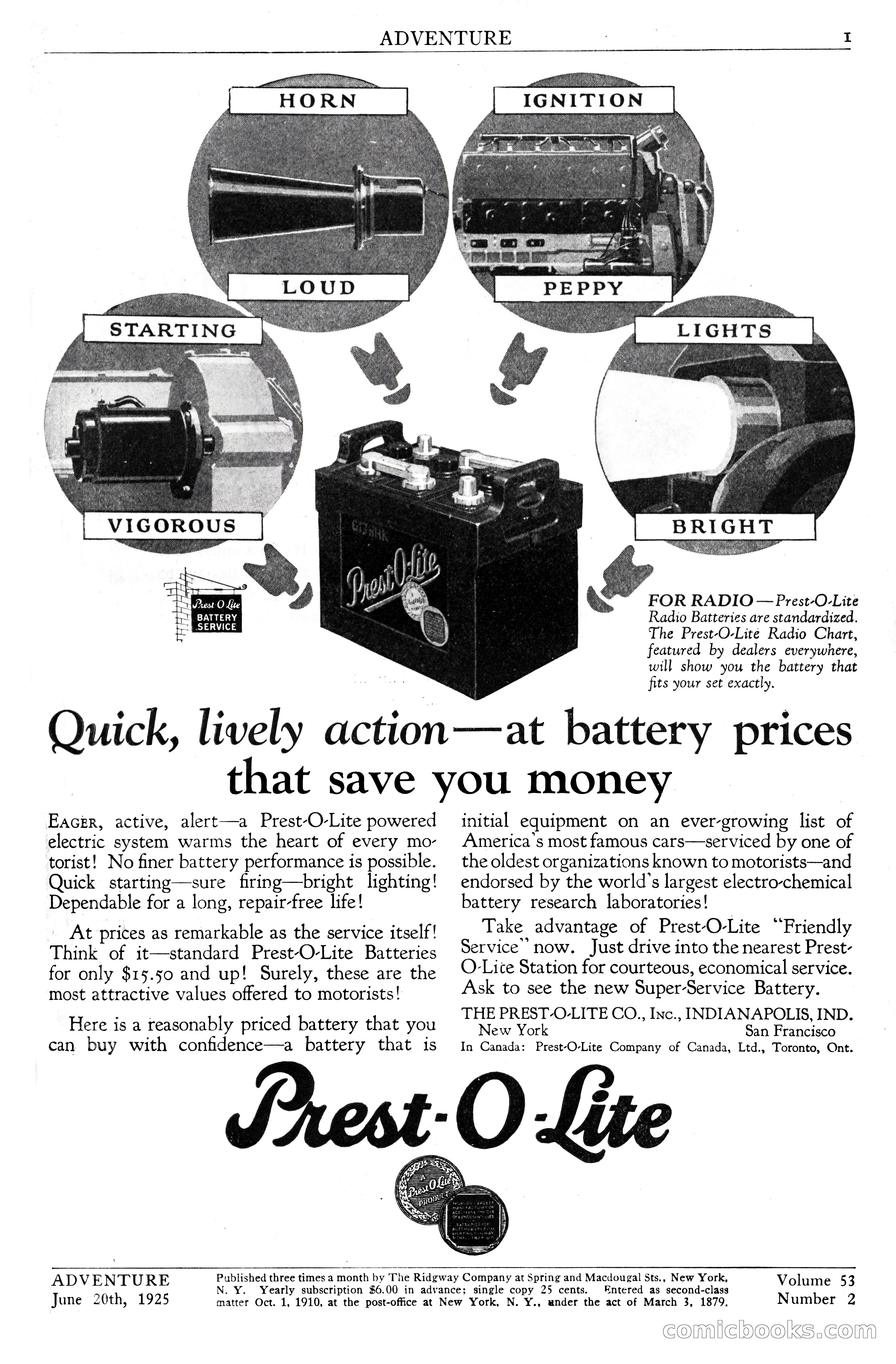 Adventure Magazine Cover, June 20, 1925 — page 3 of 212