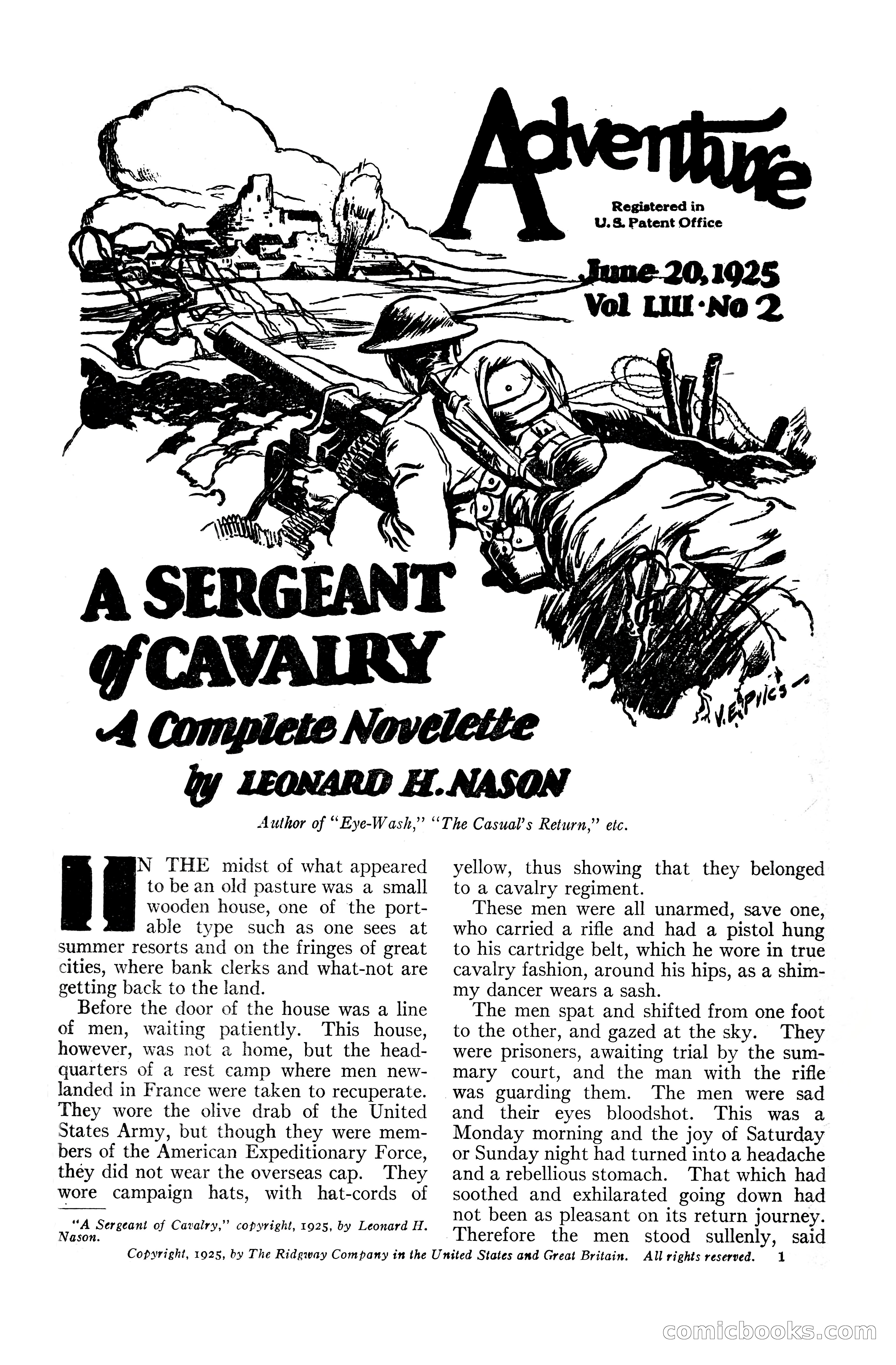 Adventure Magazine Cover, June 20, 1925 — page 19 of 212
