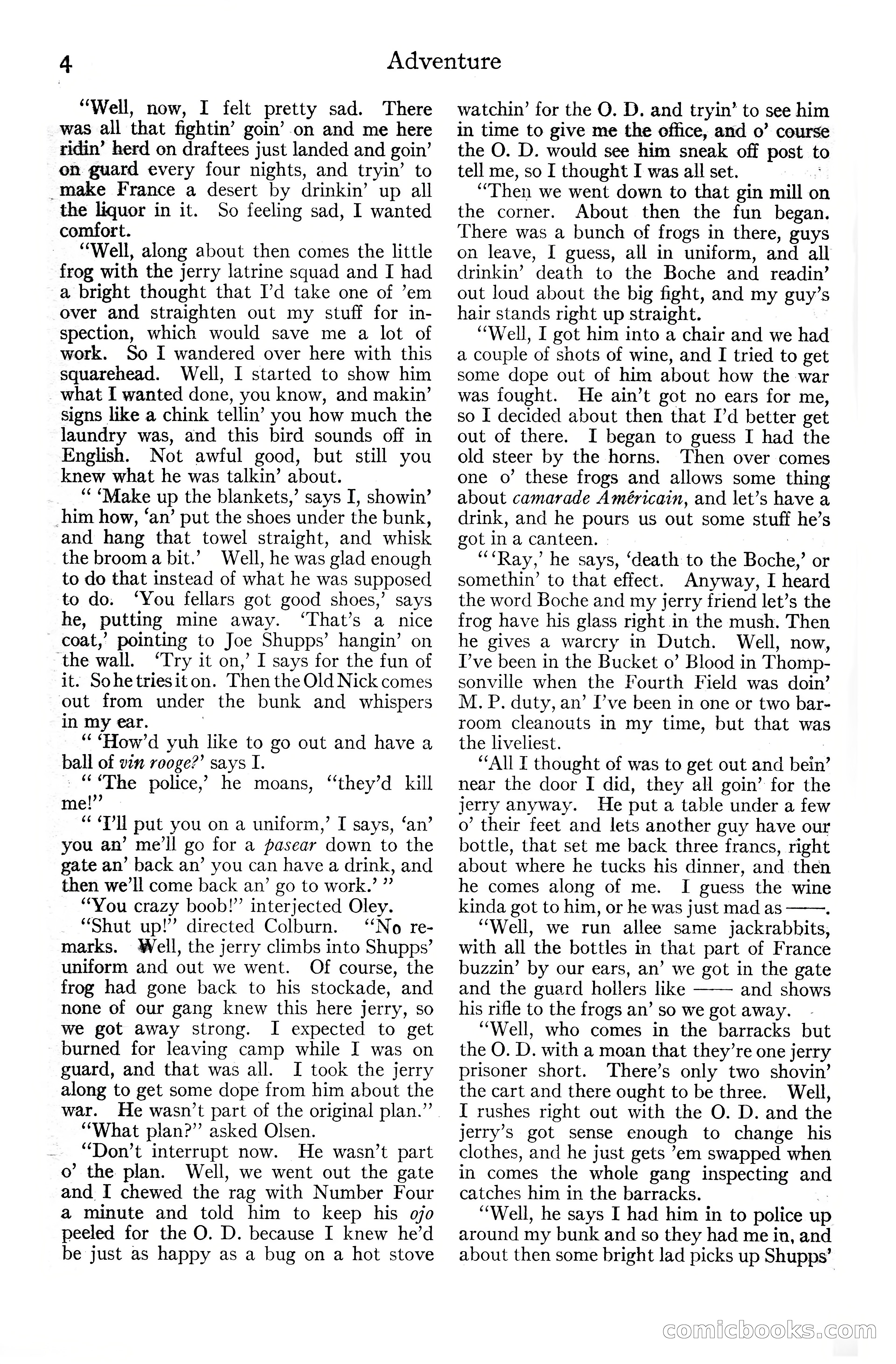Adventure Magazine Cover, June 20, 1925 — page 22 of 212