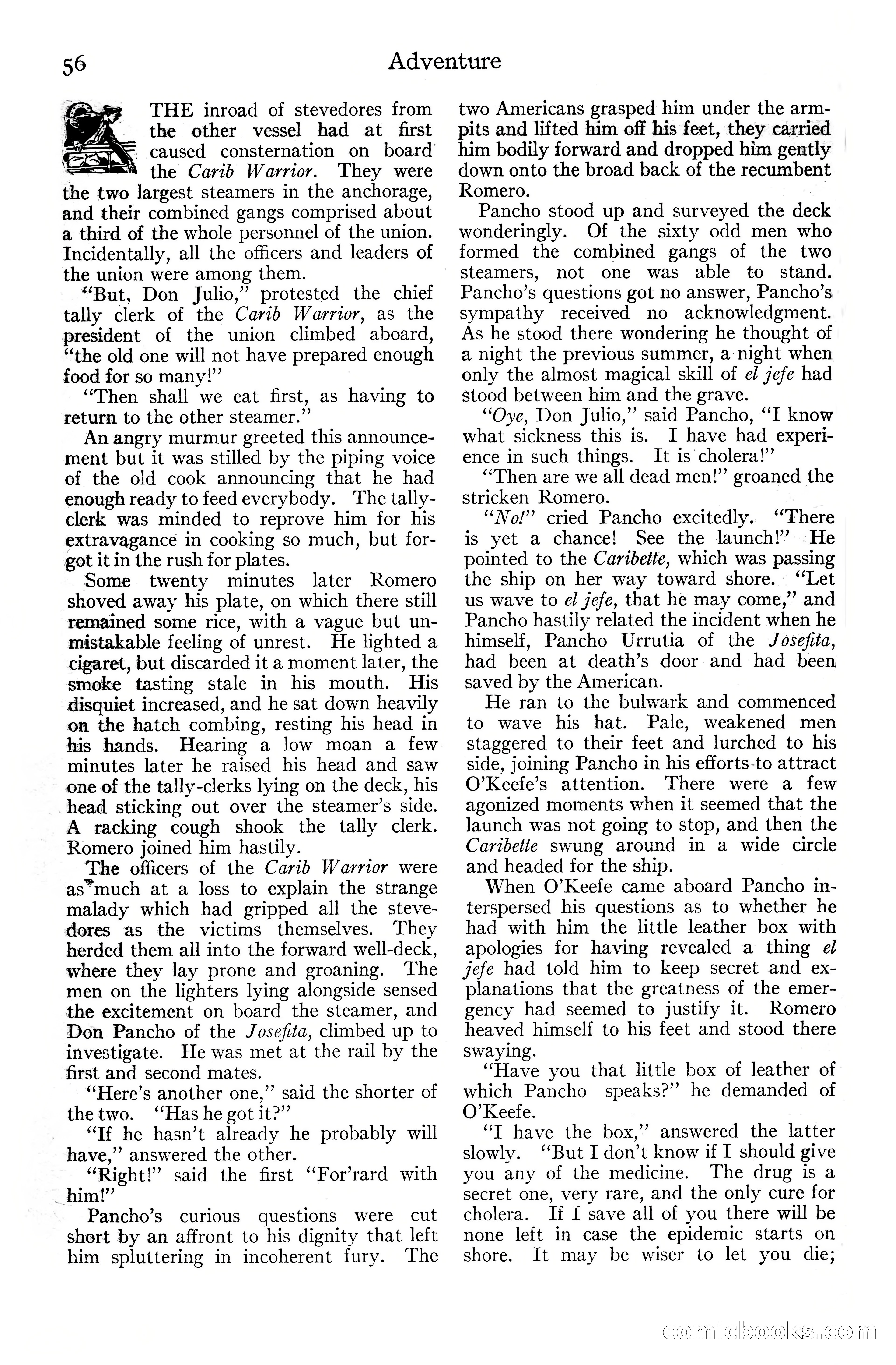 Adventure Magazine Cover, June 20, 1925 — page 74 of 212