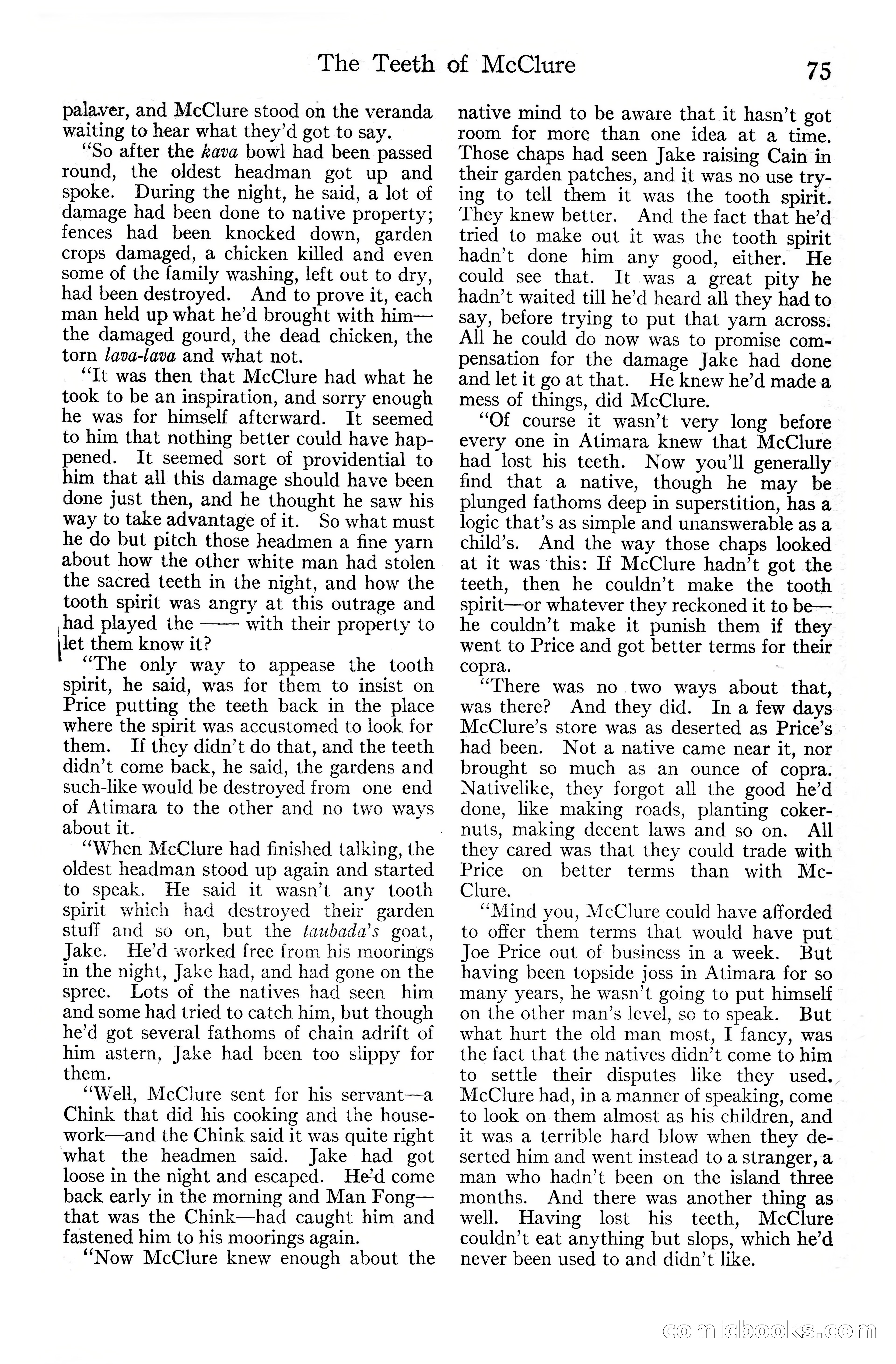 Adventure Magazine Cover, June 20, 1925 — page 93 of 212