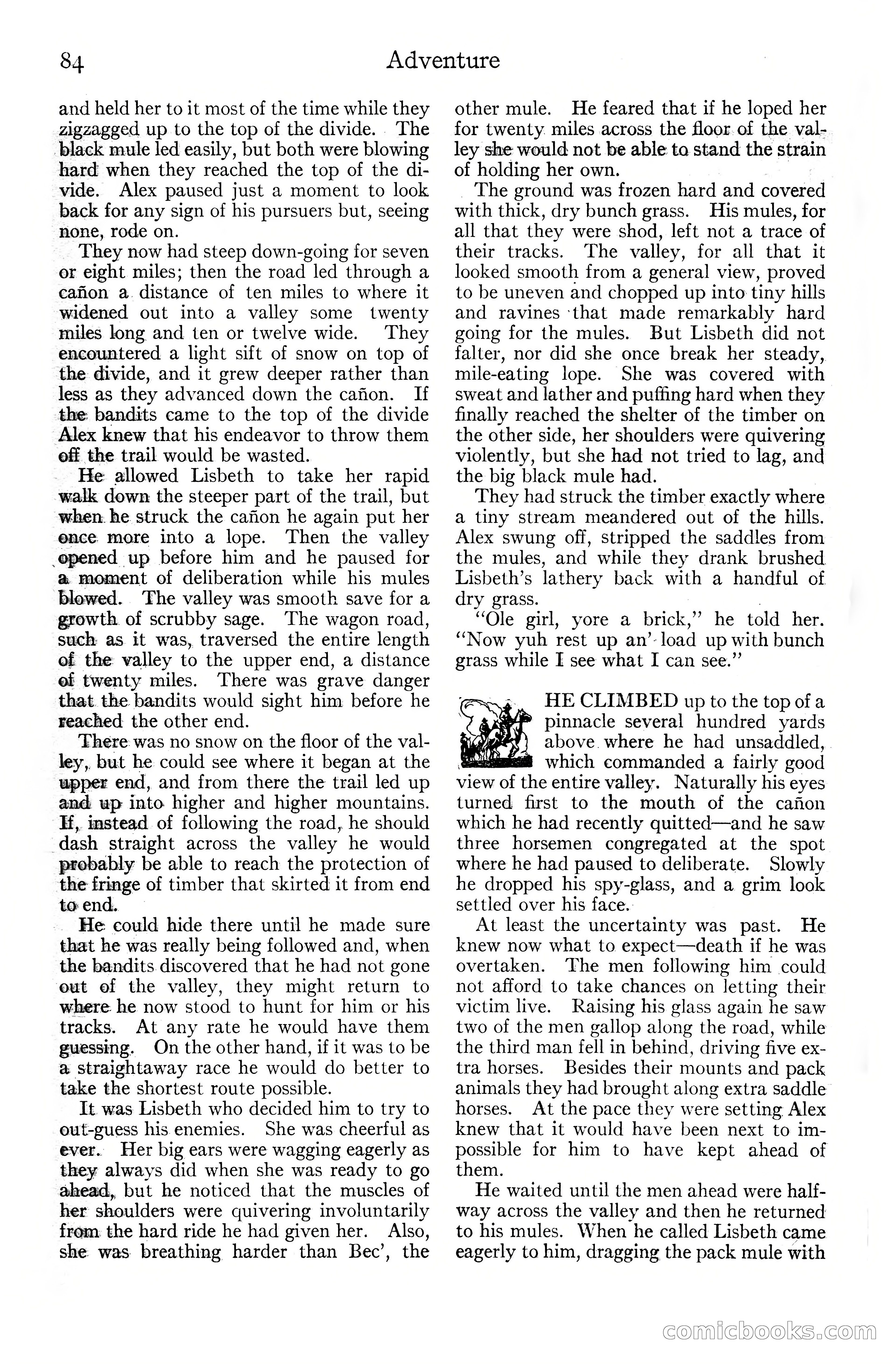 Adventure Magazine Cover, June 20, 1925 — page 102 of 212