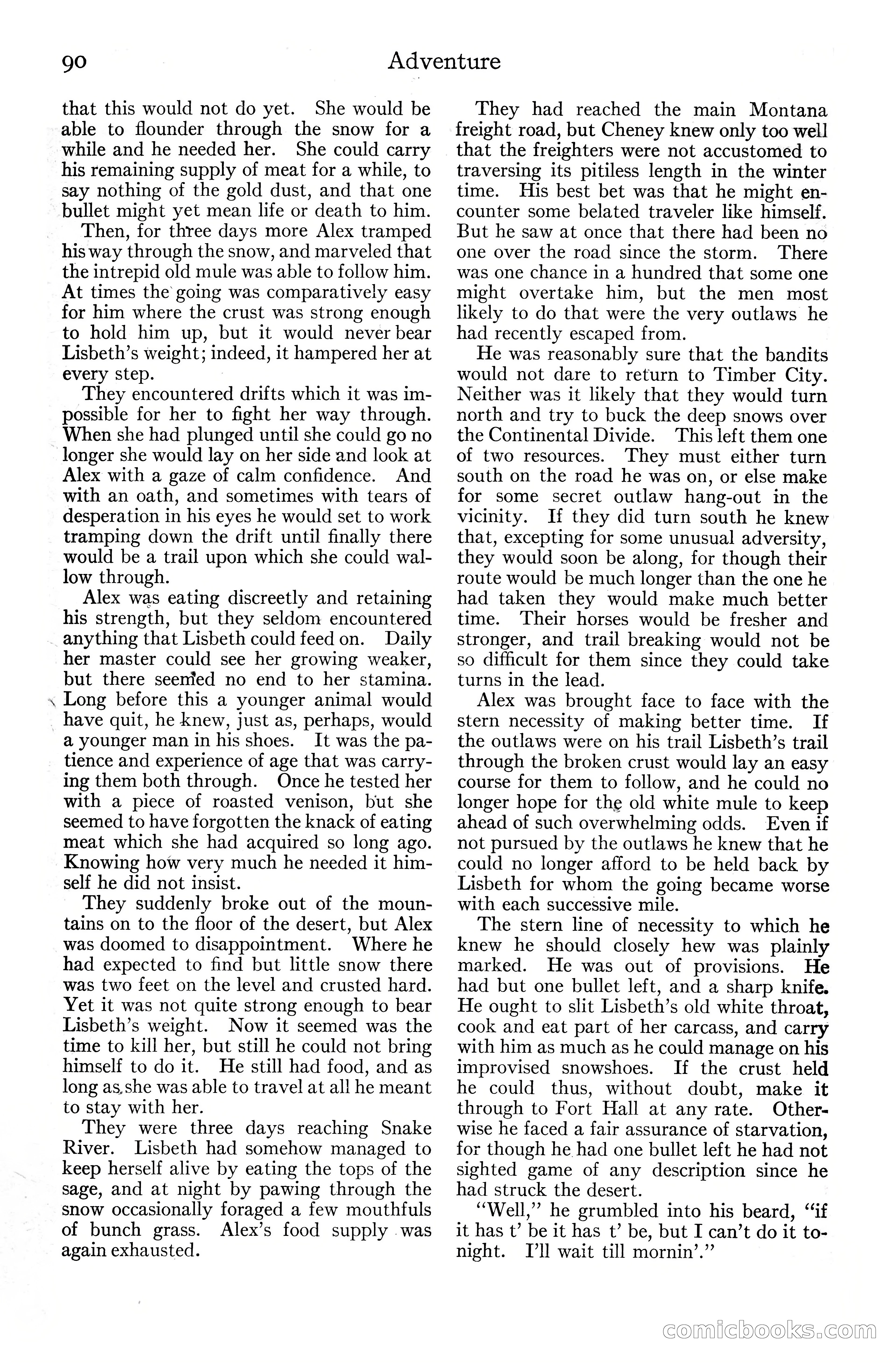 Adventure Magazine Cover, June 20, 1925 — page 108 of 212