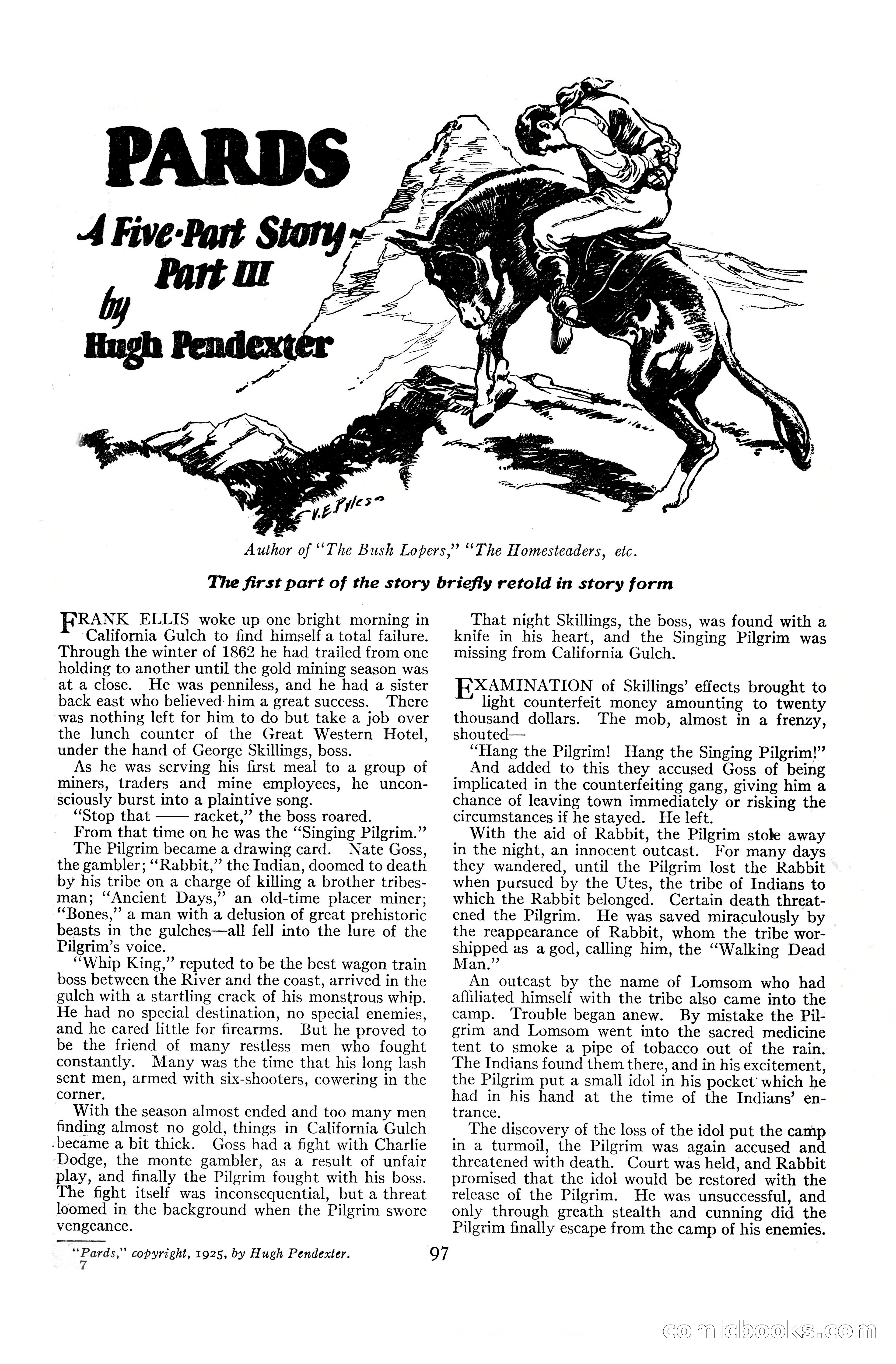 Adventure Magazine Cover, June 20, 1925 — page 115 of 212