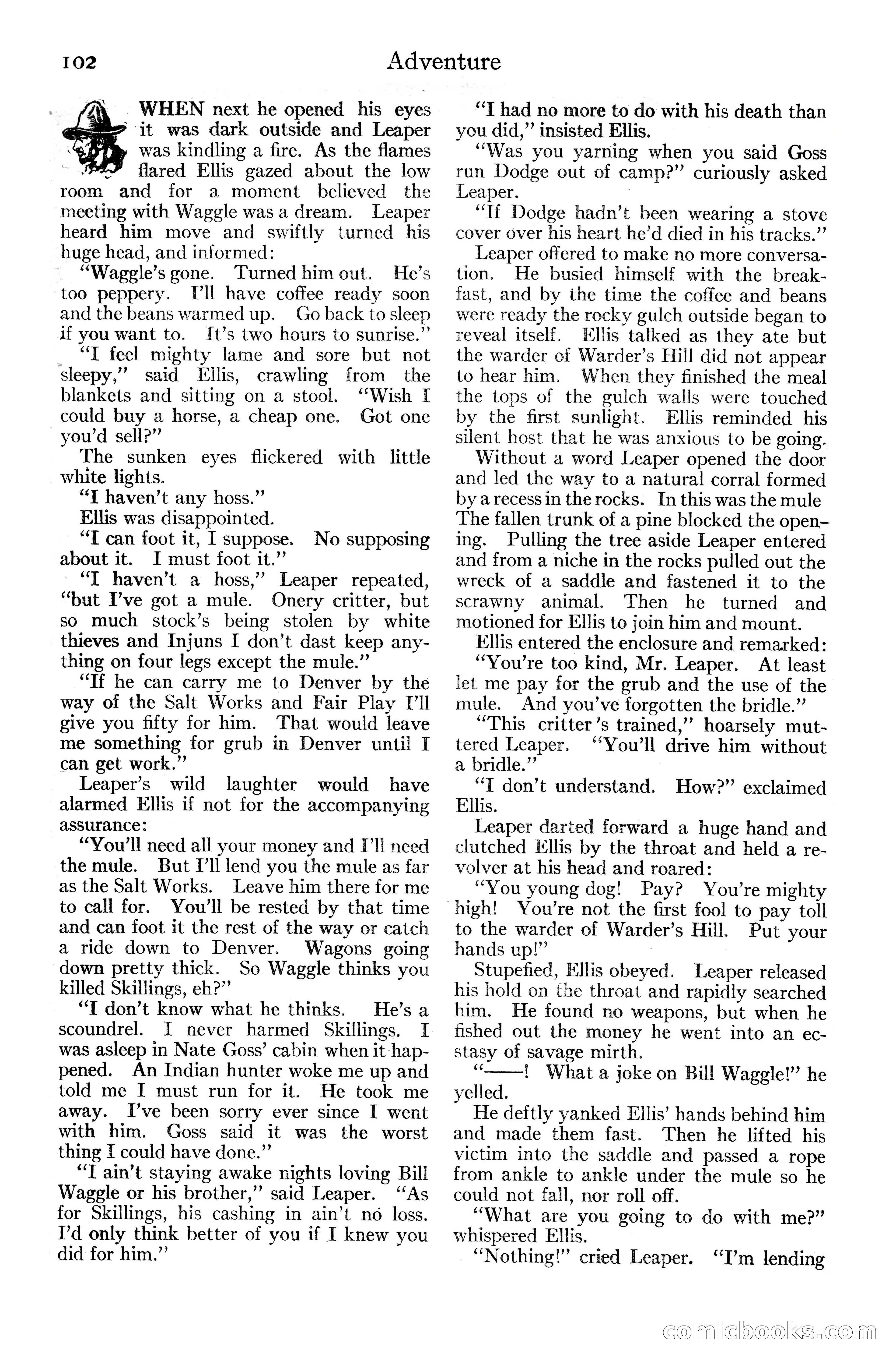 Adventure Magazine Cover, June 20, 1925 — page 120 of 212