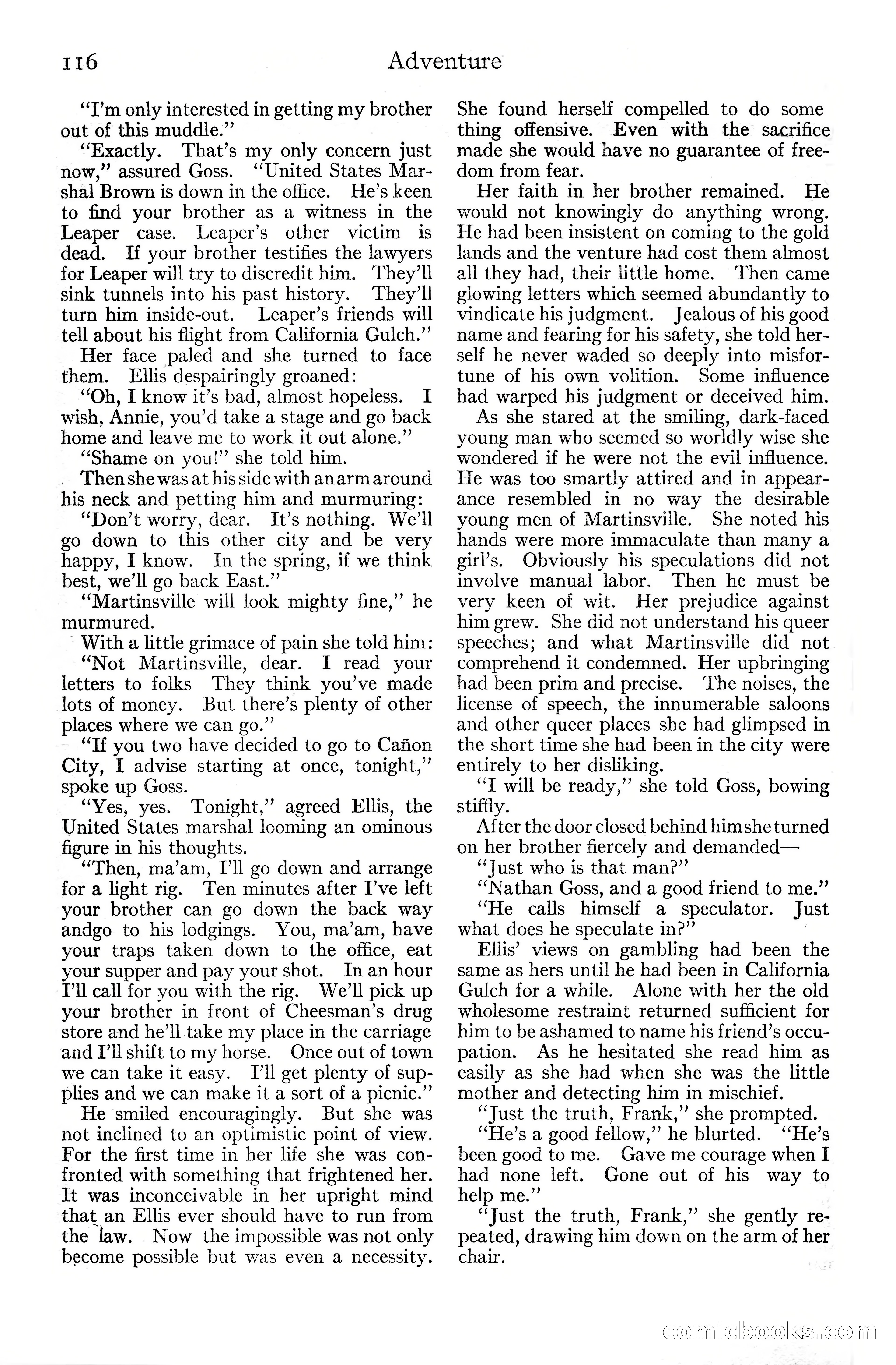 Adventure Magazine Cover, June 20, 1925 — page 134 of 212