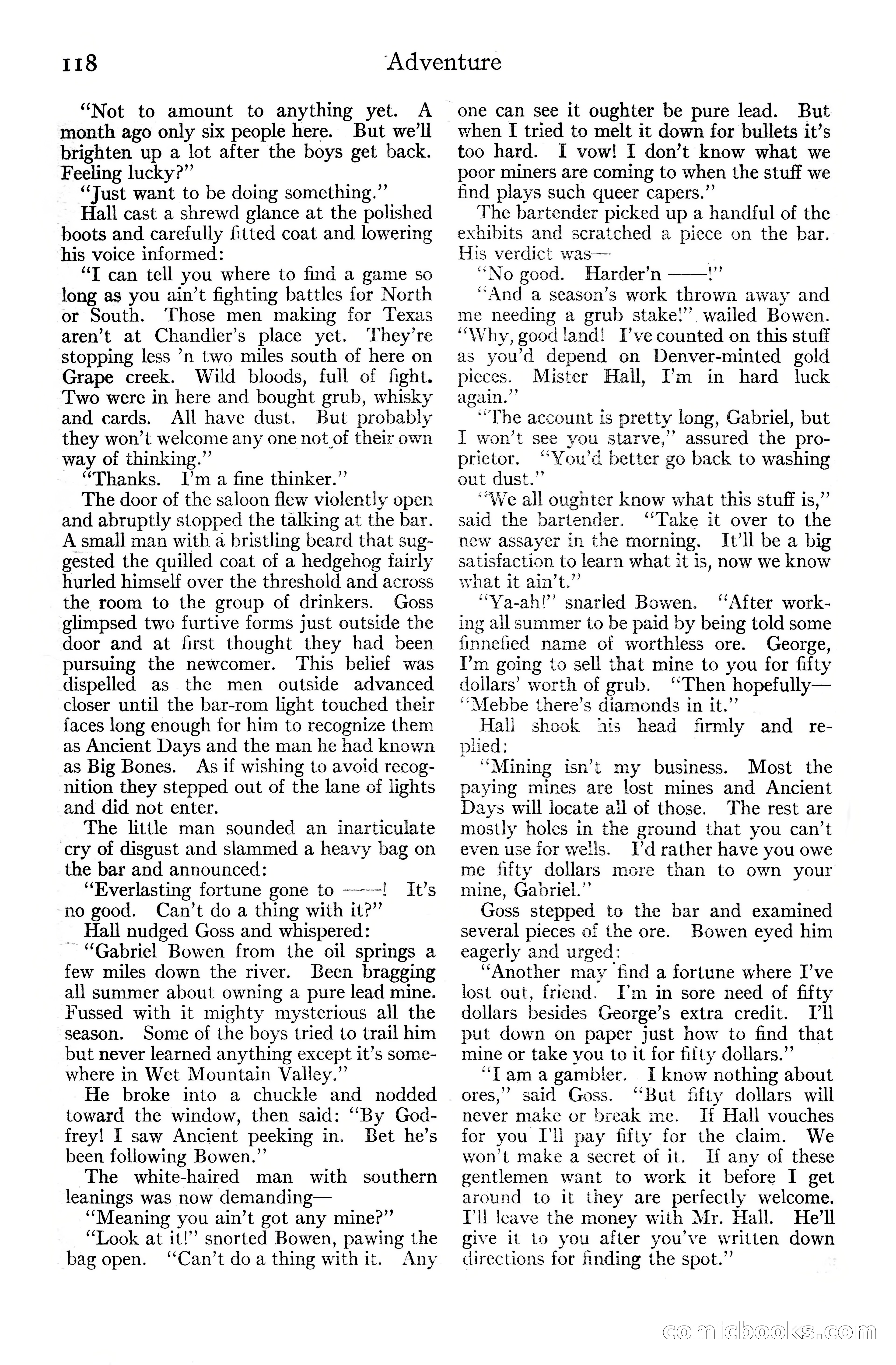 Adventure Magazine Cover, June 20, 1925 — page 136 of 212