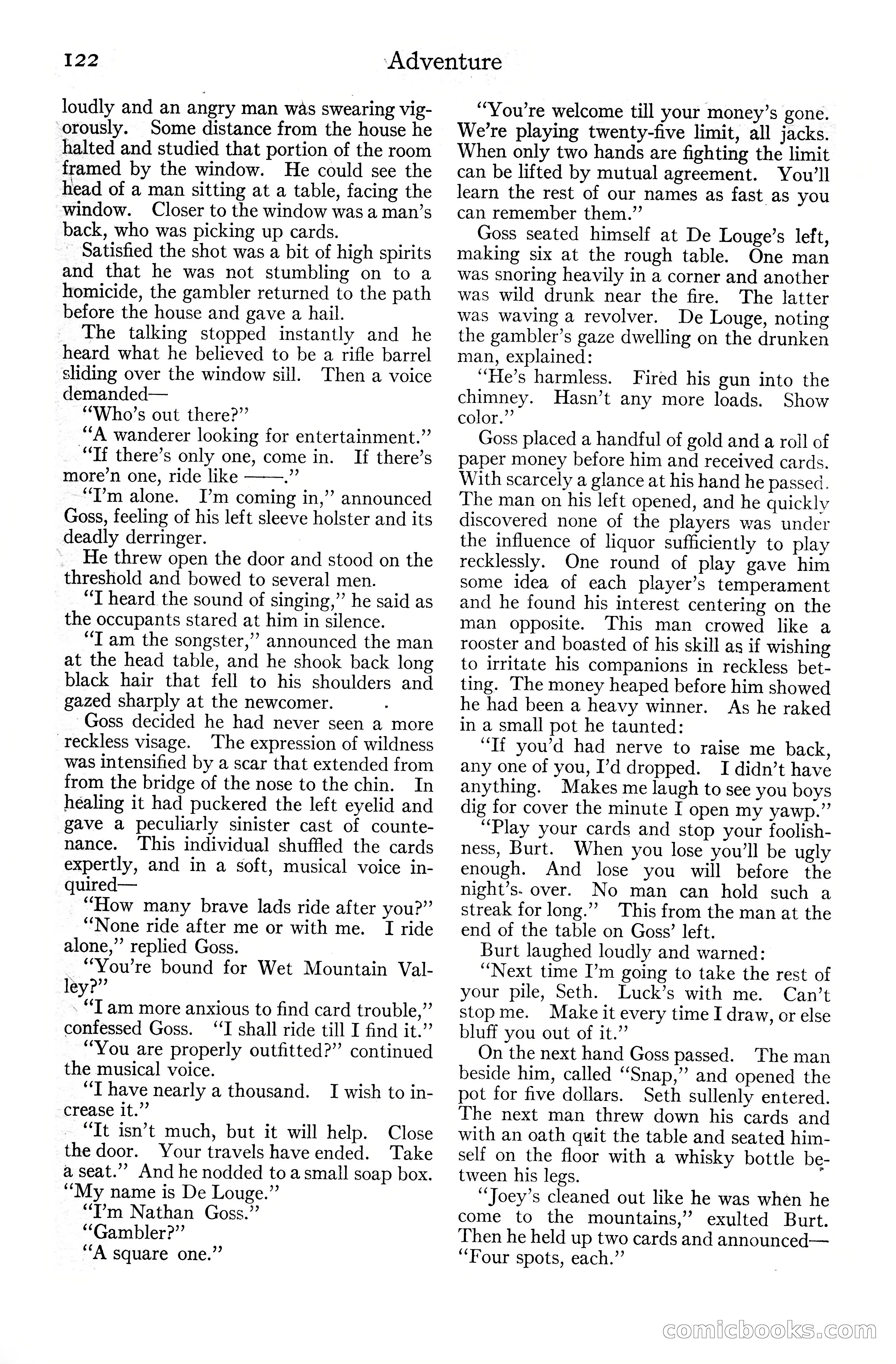 Adventure Magazine Cover, June 20, 1925 — page 140 of 212