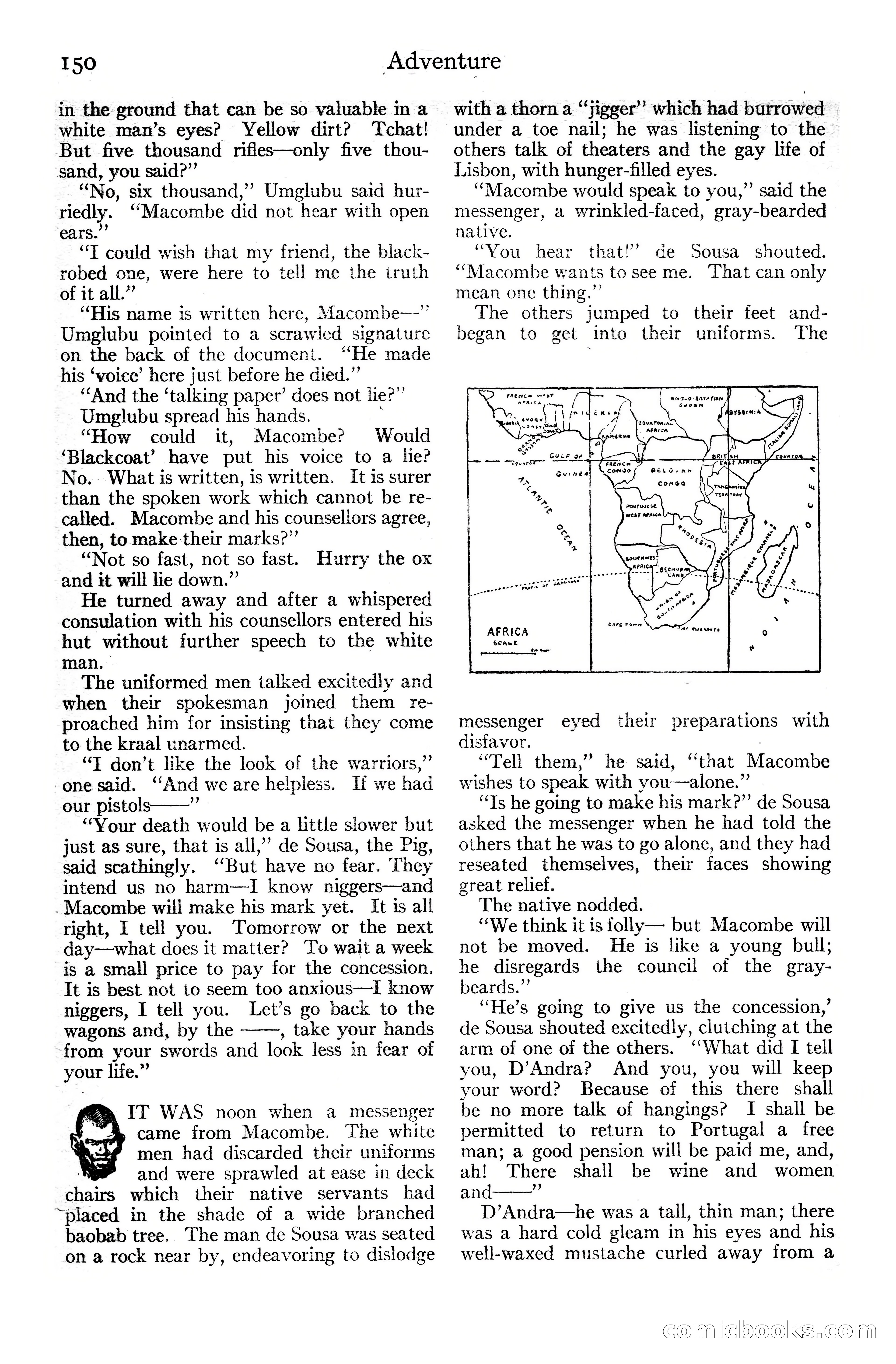 Adventure Magazine Cover, June 20, 1925 — page 168 of 212