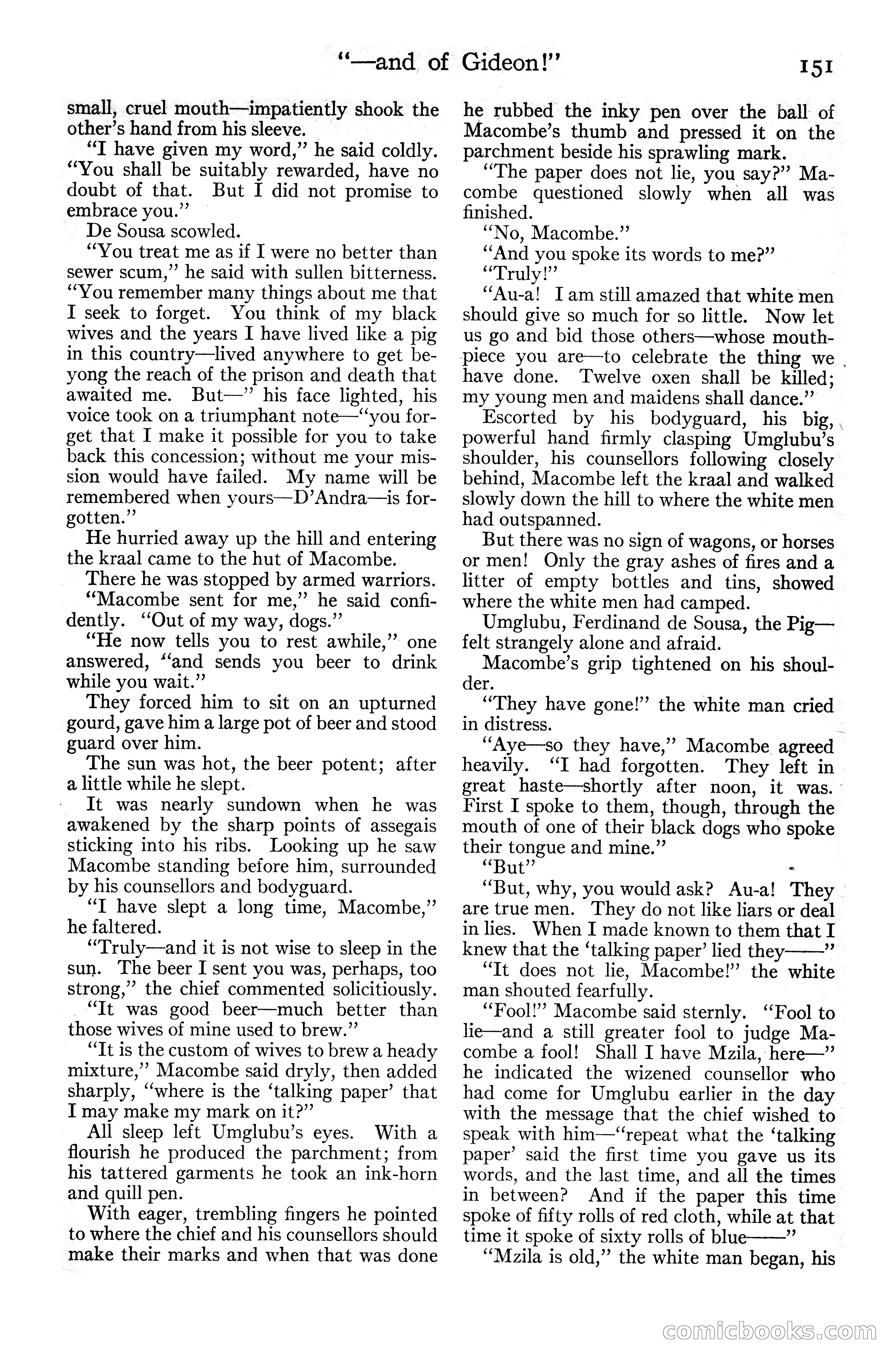 Adventure Magazine Cover, June 20, 1925 — page 169 of 212