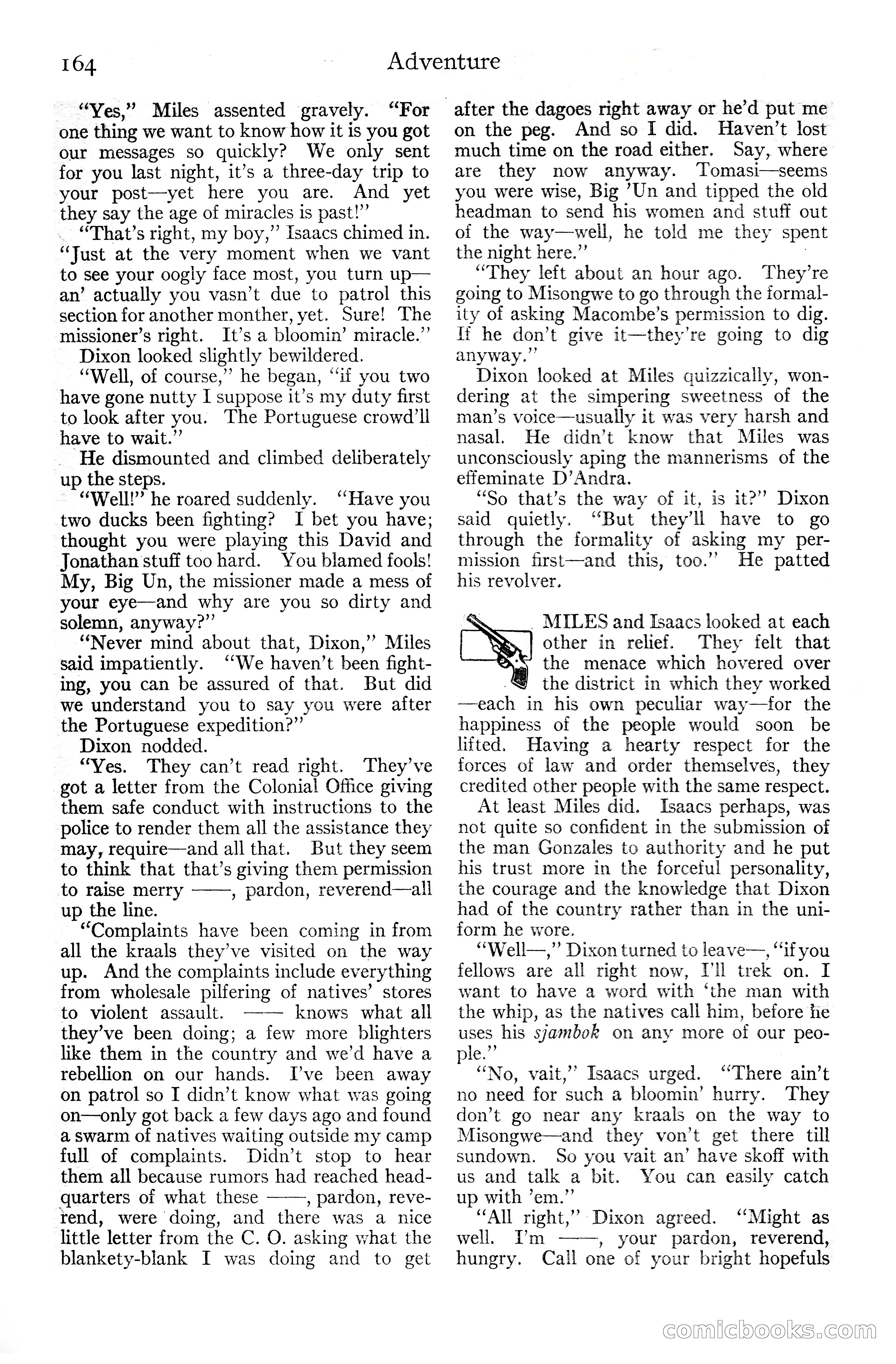 Adventure Magazine Cover, June 20, 1925 — page 182 of 212