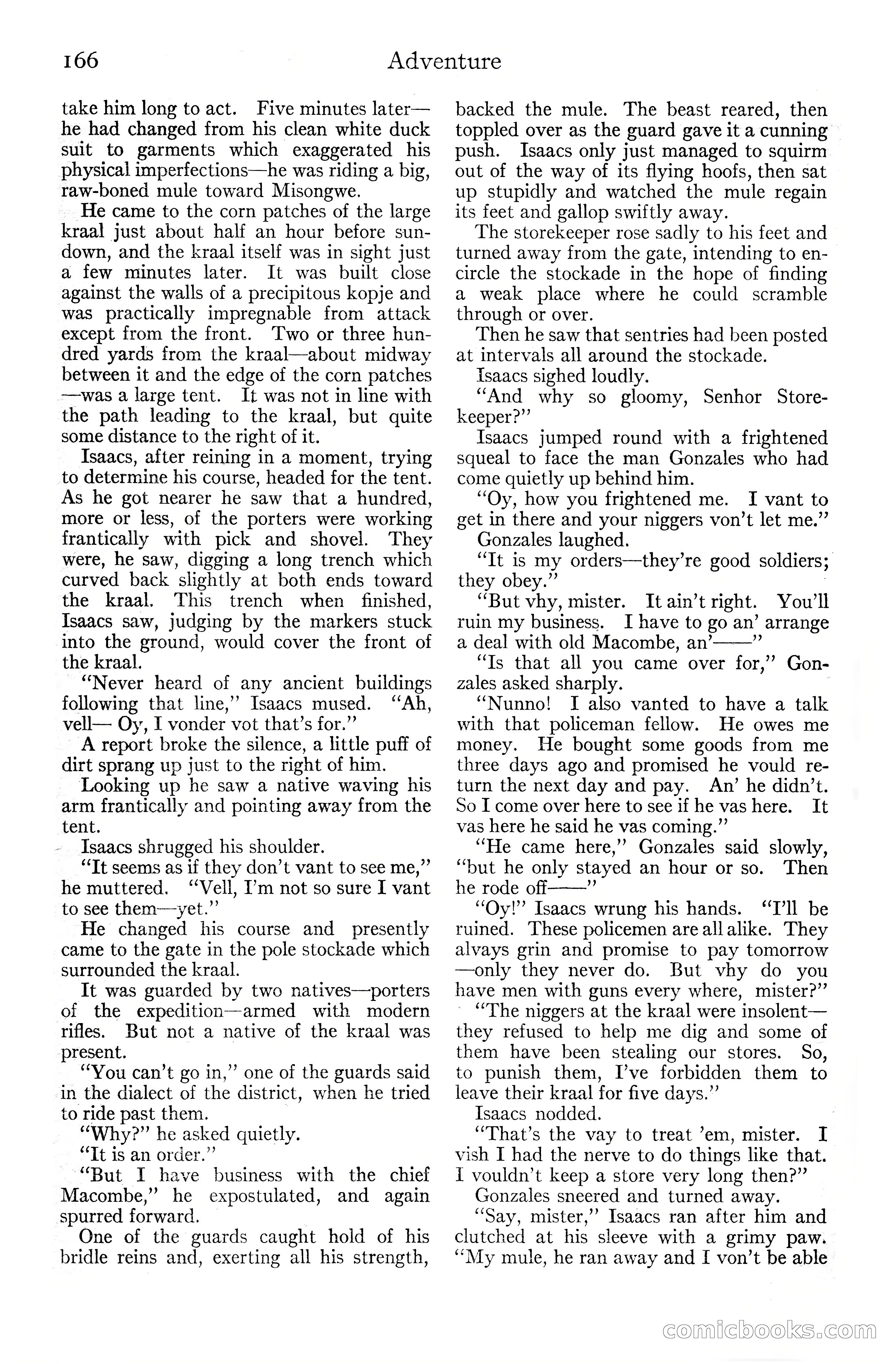 Adventure Magazine Cover, June 20, 1925 — page 184 of 212