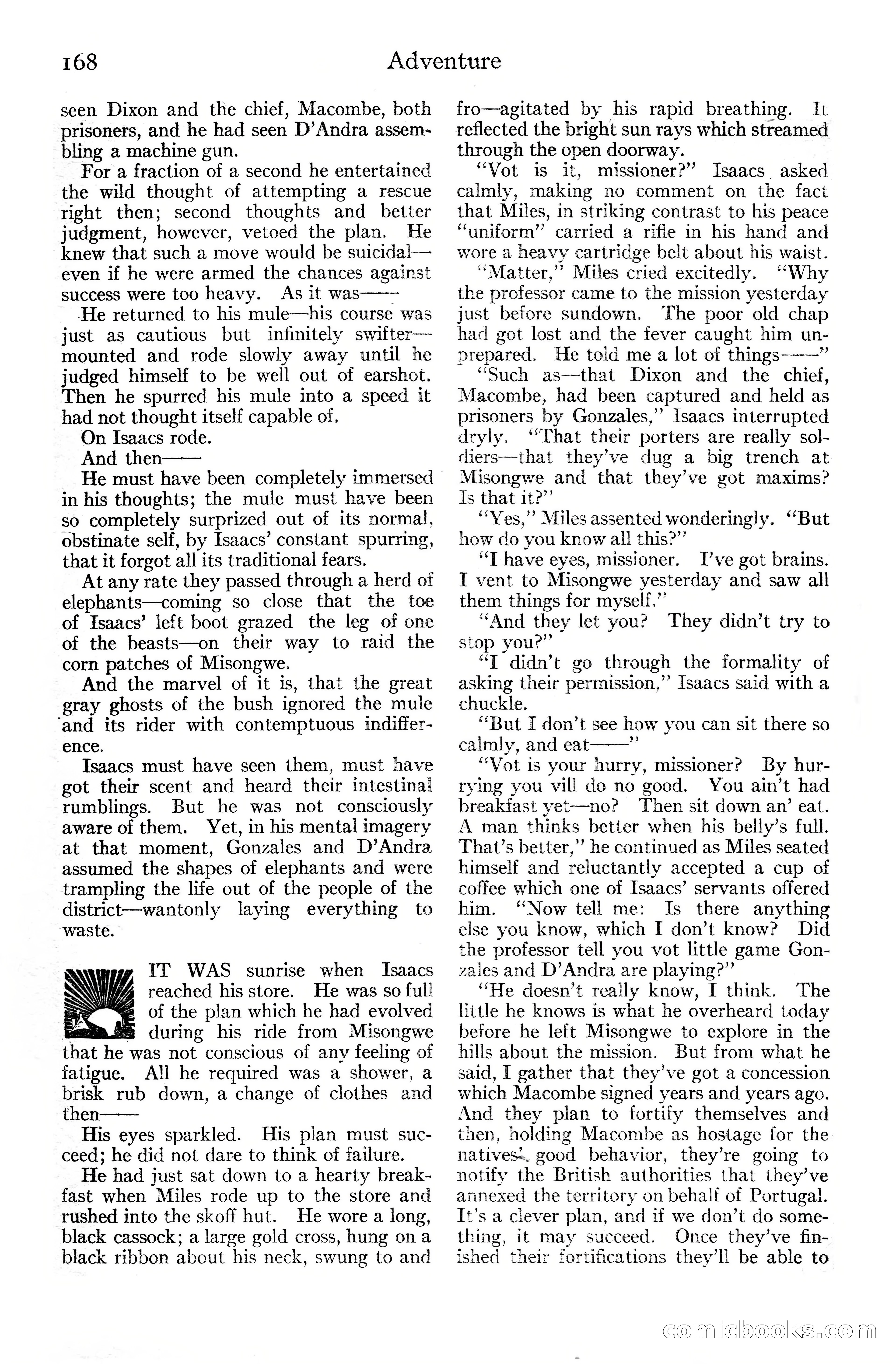 Adventure Magazine Cover, June 20, 1925 — page 186 of 212