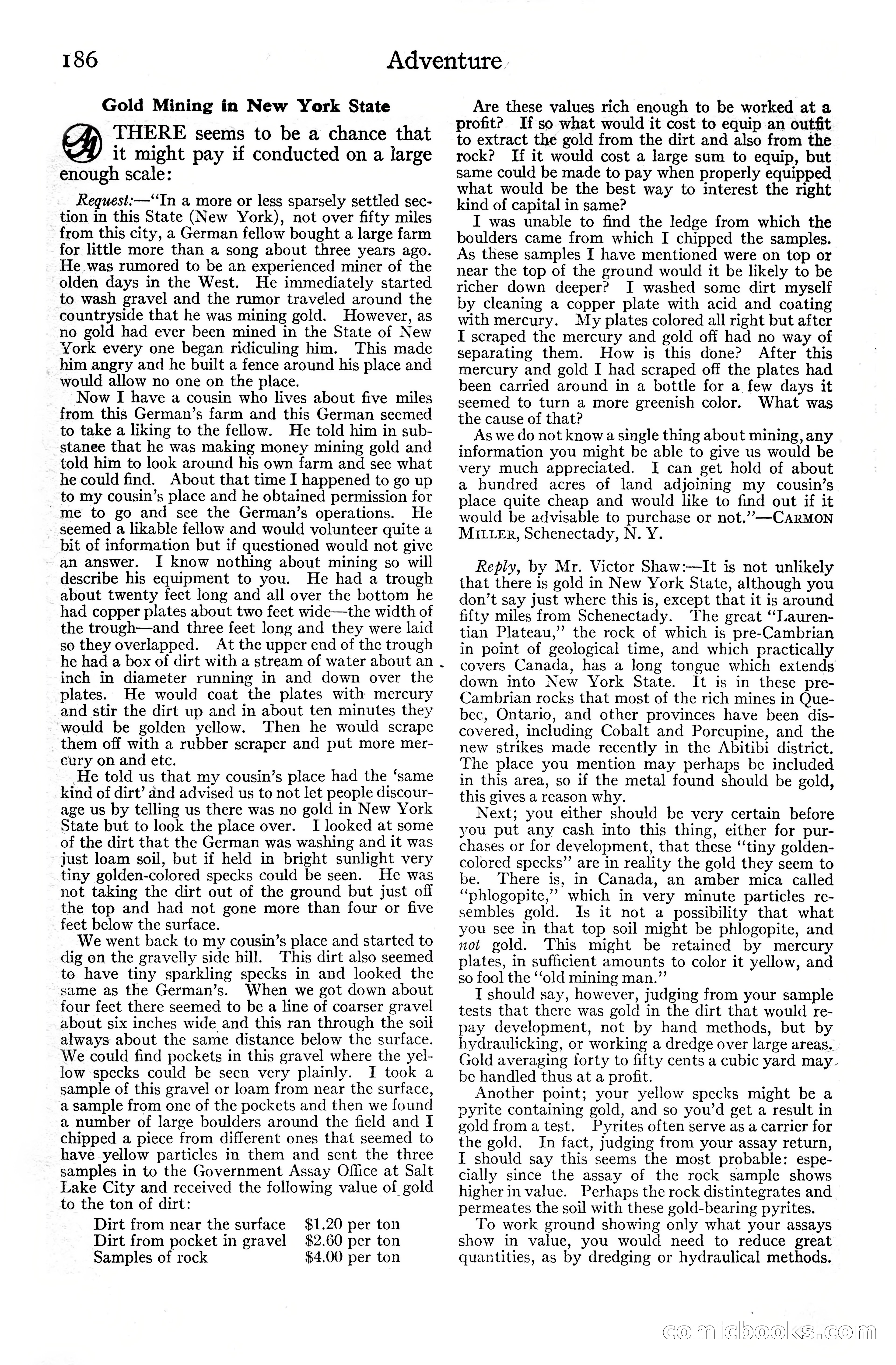 Adventure Magazine Cover, June 20, 1925 — page 204 of 212