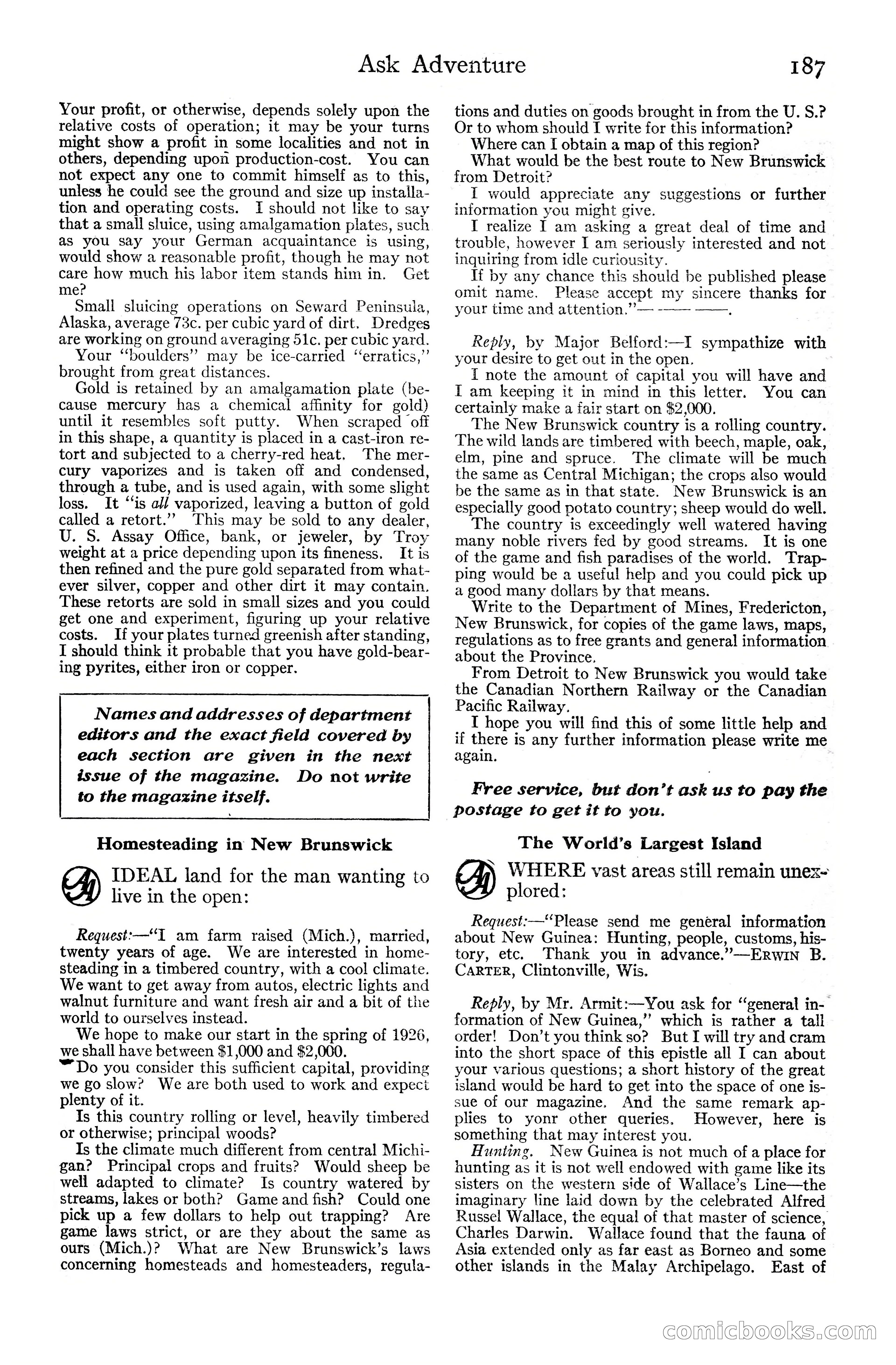 Adventure Magazine Cover, June 20, 1925 — page 205 of 212