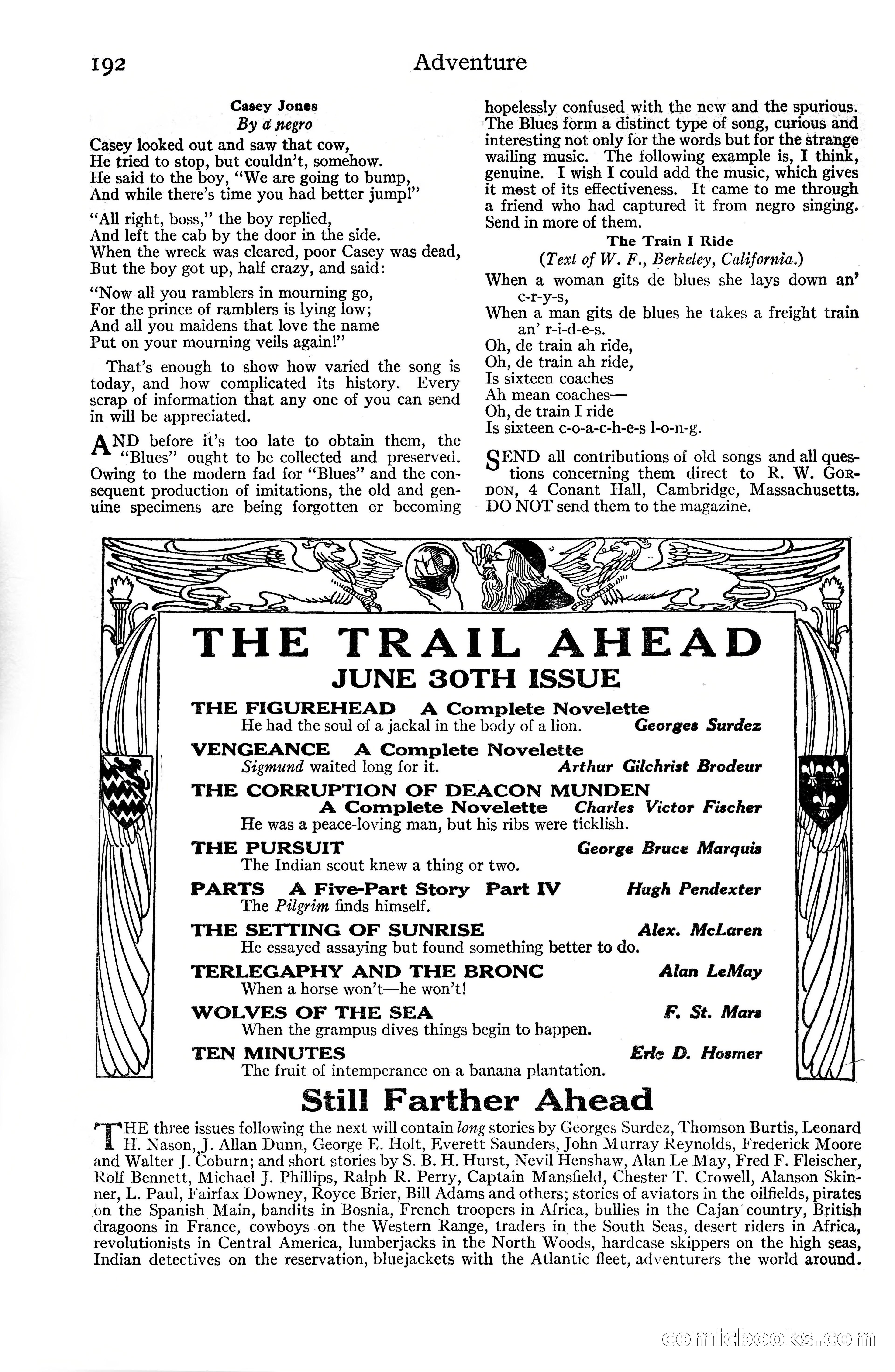 Adventure Magazine Cover, June 20, 1925 — page 210 of 212