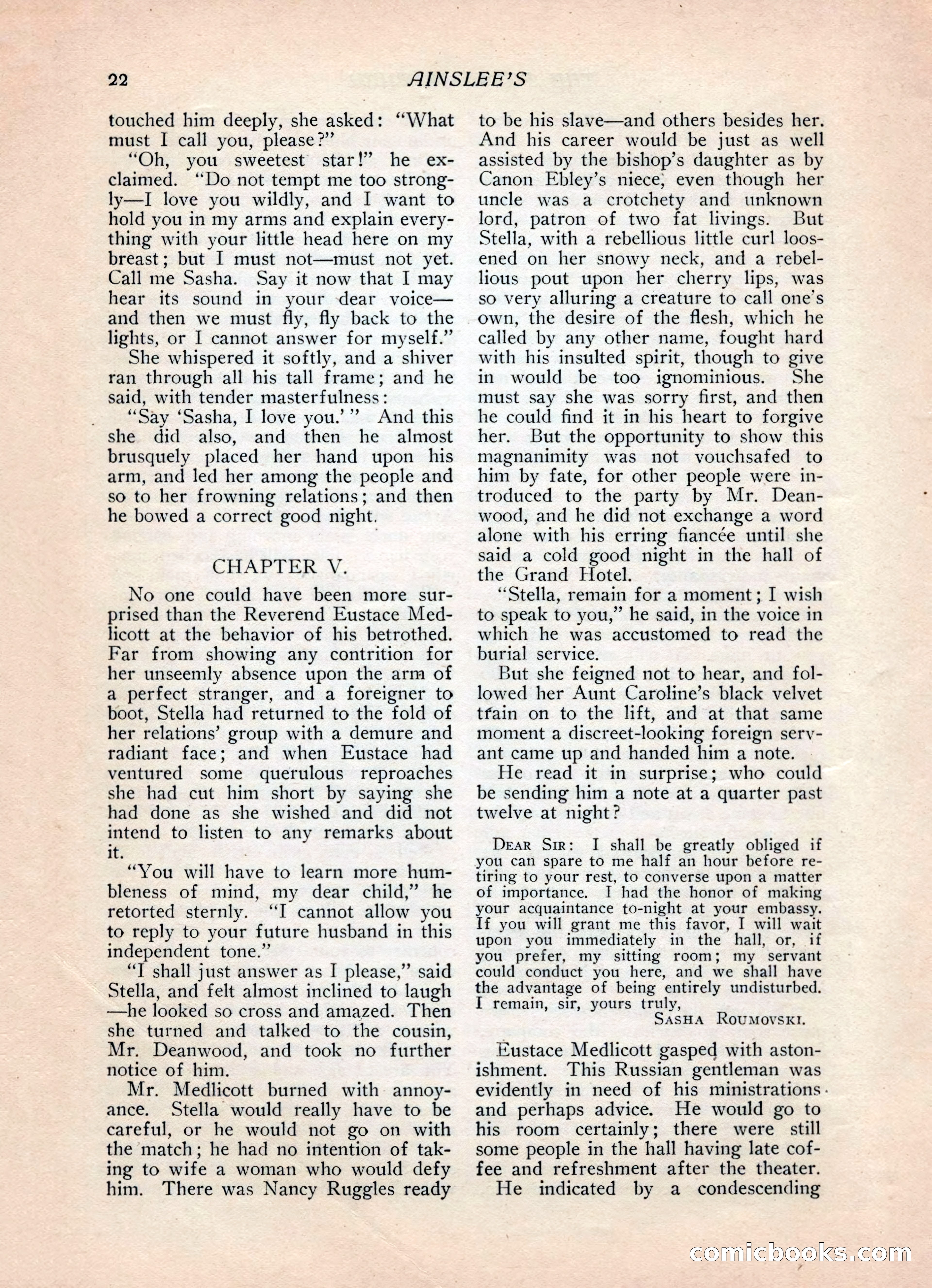 Ainslee's Magazine, February 1913 — page 32 of 192