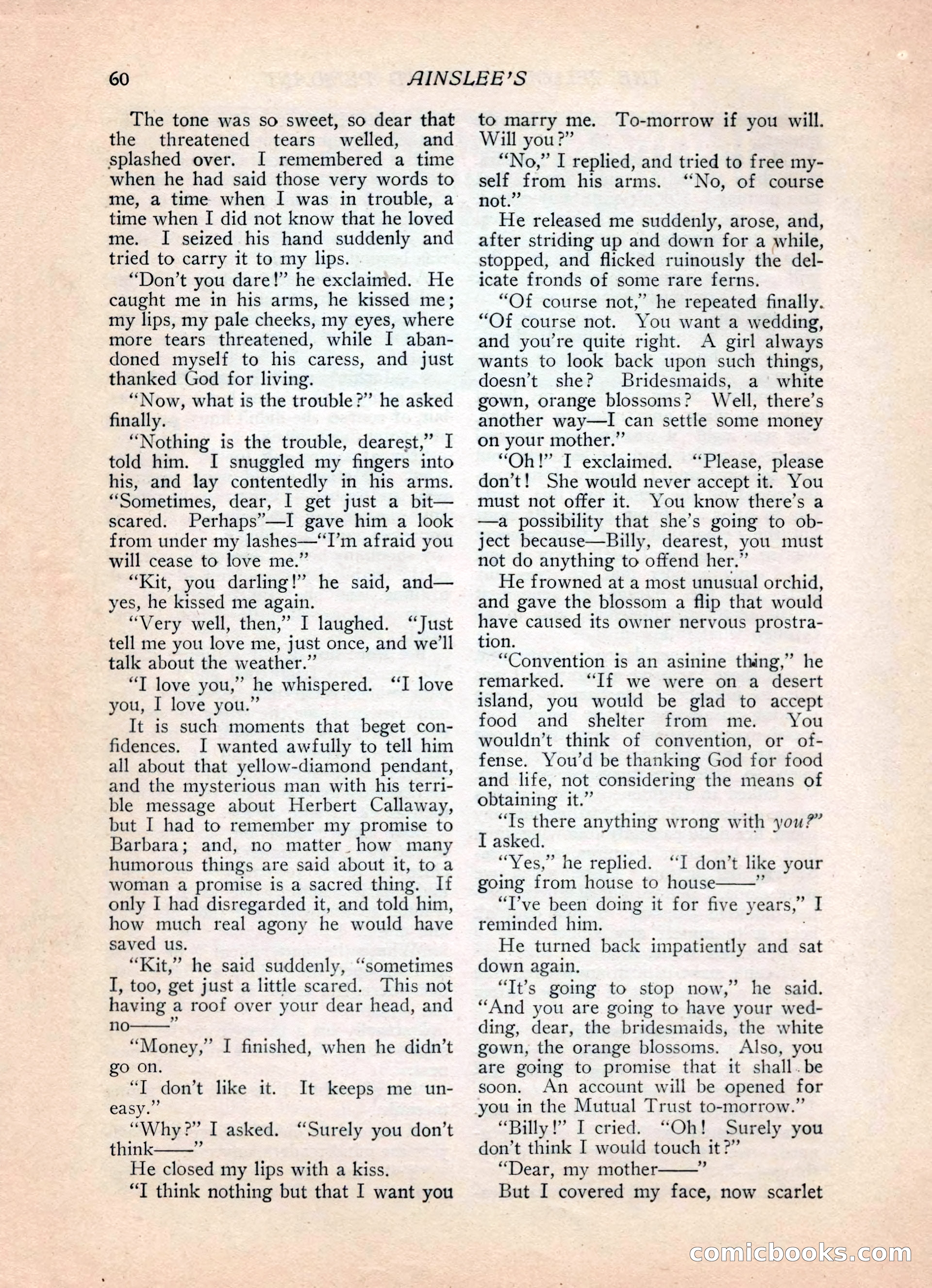 Ainslee's Magazine, February 1913 — page 70 of 192